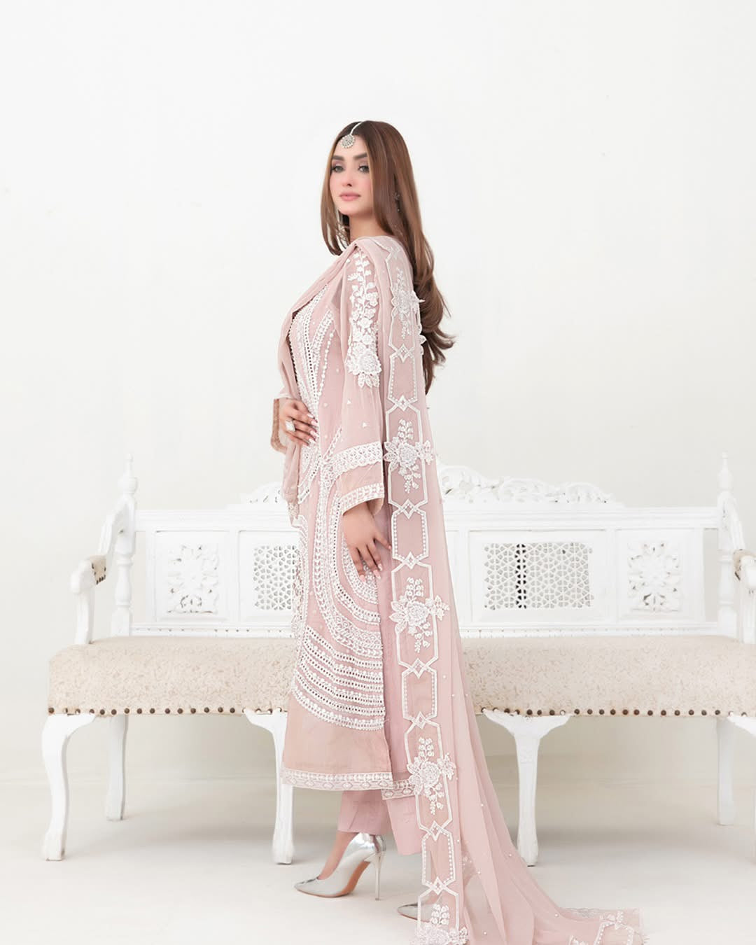 Ablah semi stitched chiffon suits by tawakkal fabrics - D-5385
