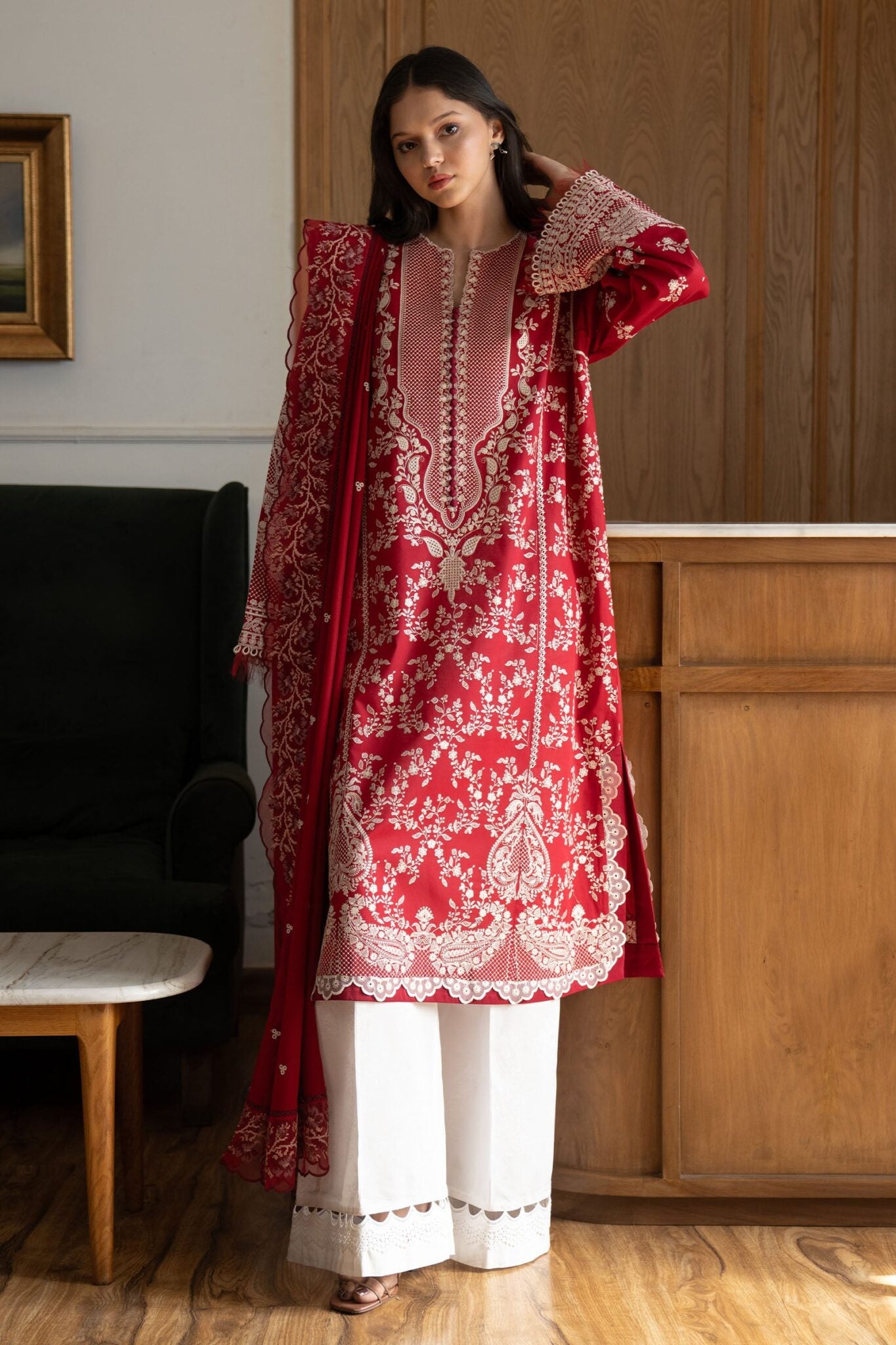 Zara Shahjahan luxury unstitched lawn suits 2025 | Satori | 8A