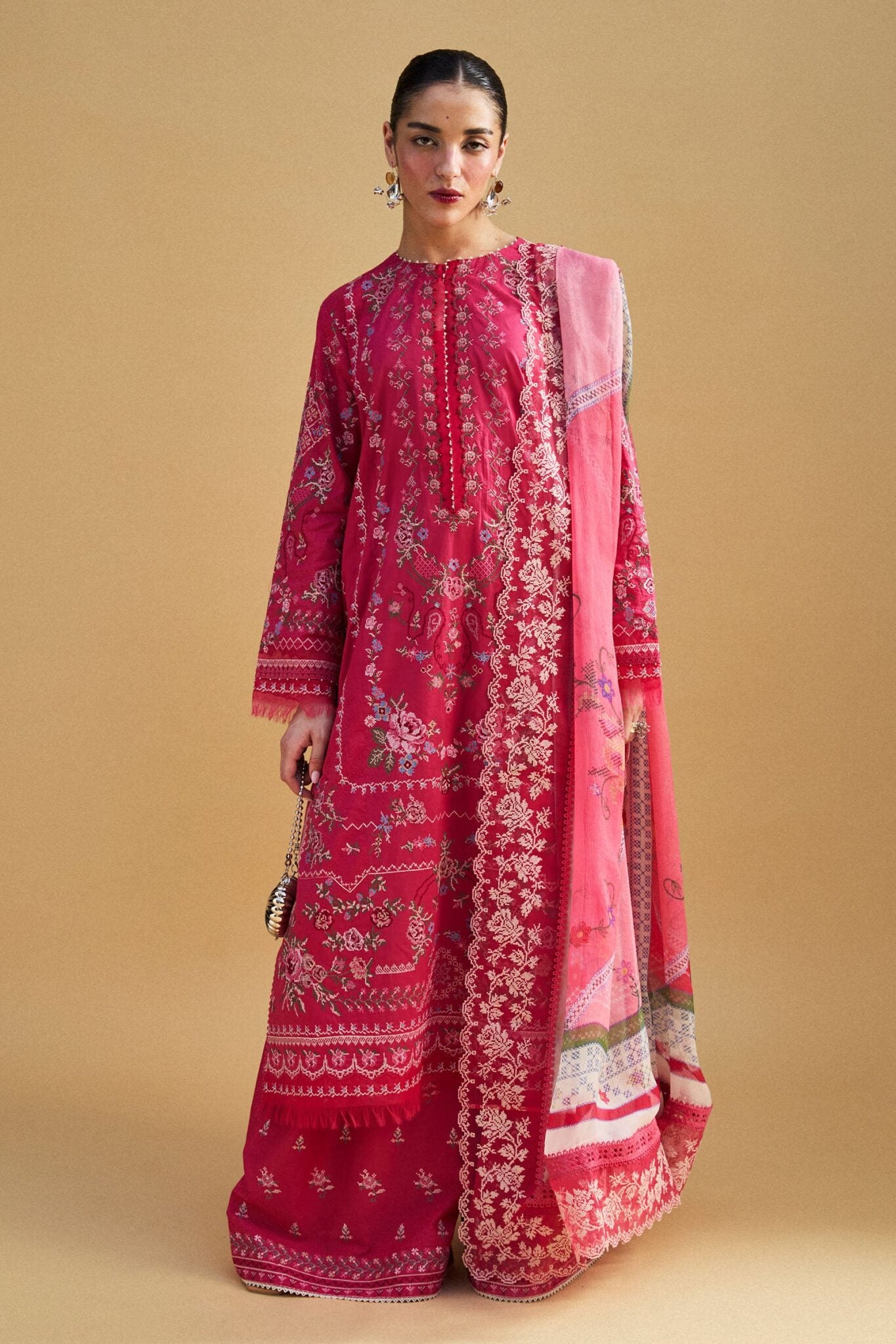 Zara Shahjahan luxury unstitched lawn suits 2025 | Satori | 7A