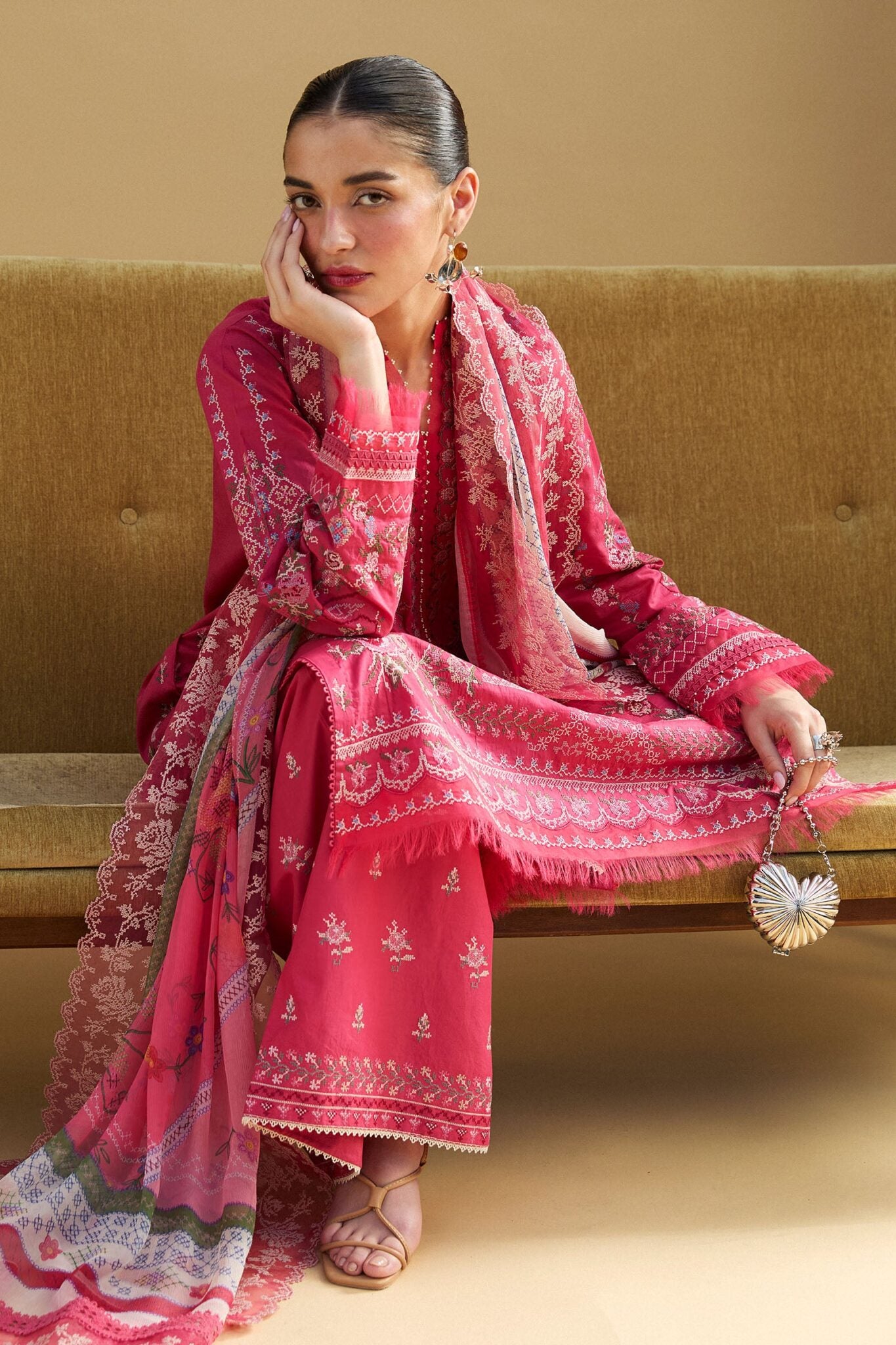 Zara Shahjahan luxury unstitched lawn suits 2025 | Satori | 7A