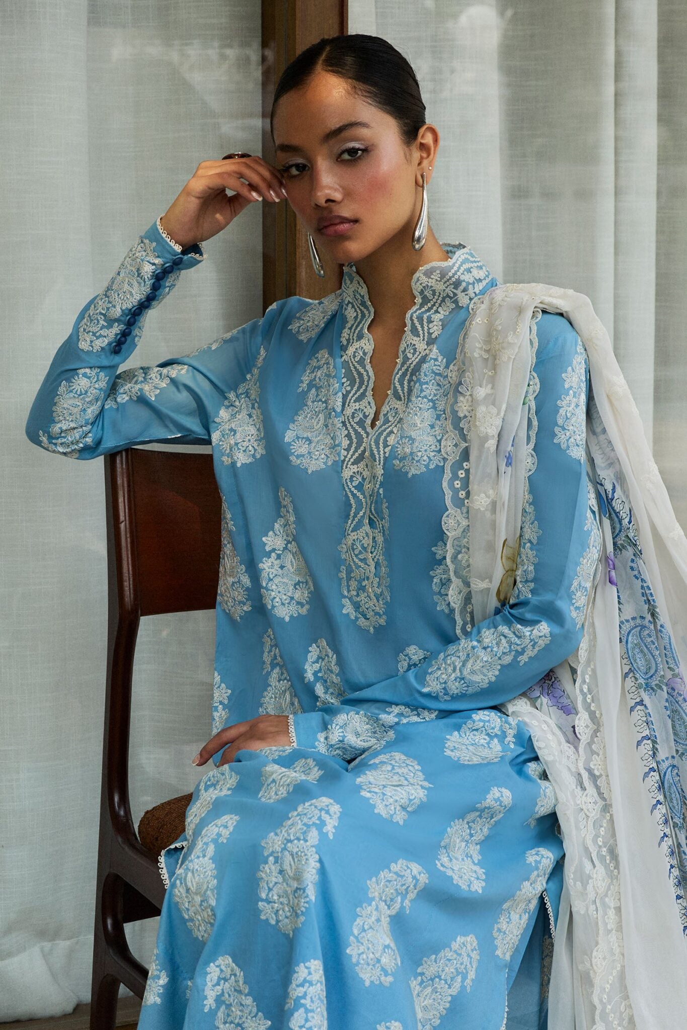 Zara Shahjahan luxury unstitched lawn suits 2025 | Satori | 6B