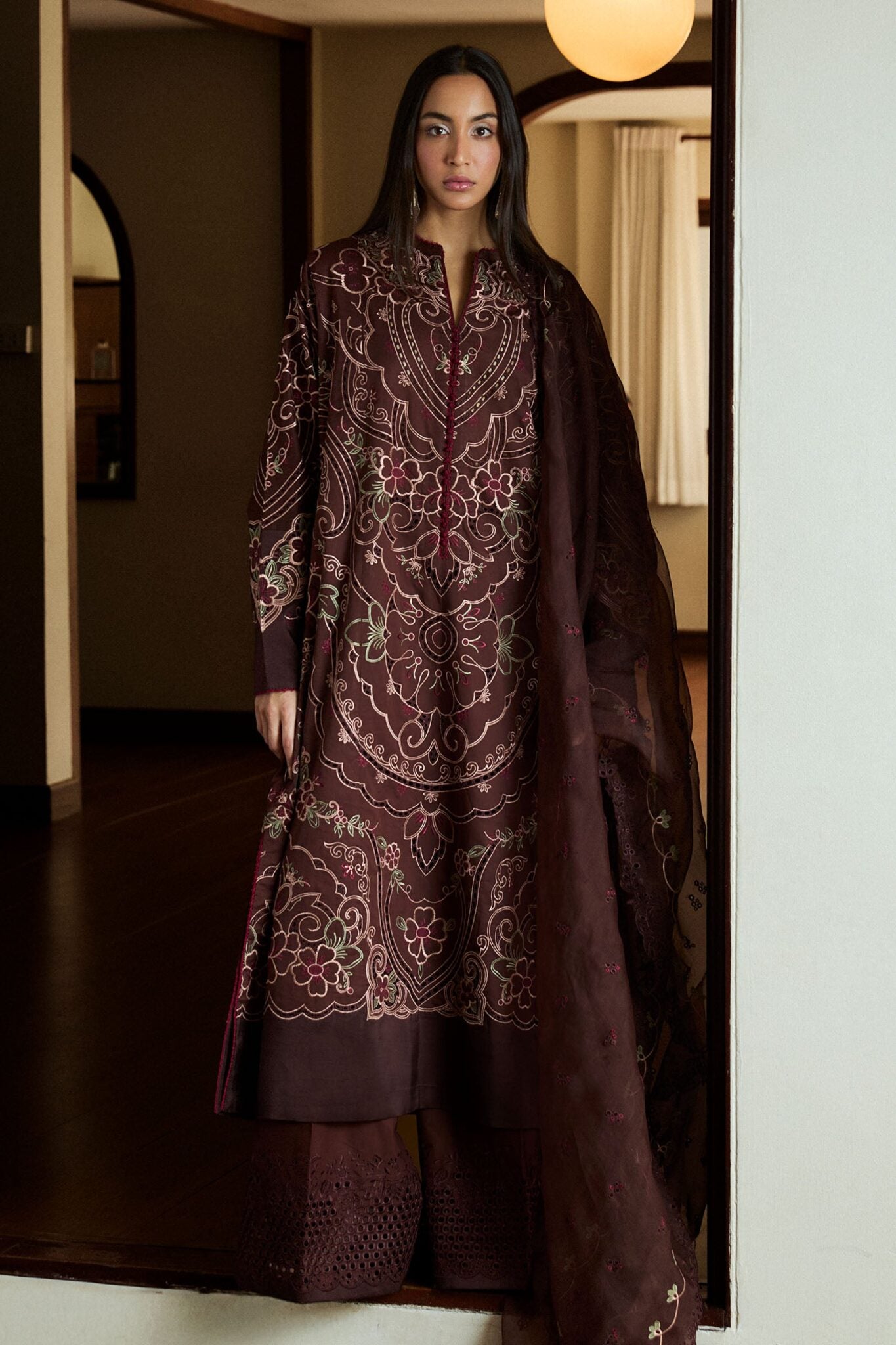 Zara Shahjahan luxury unstitched lawn suits 2025 | Satori | 4B