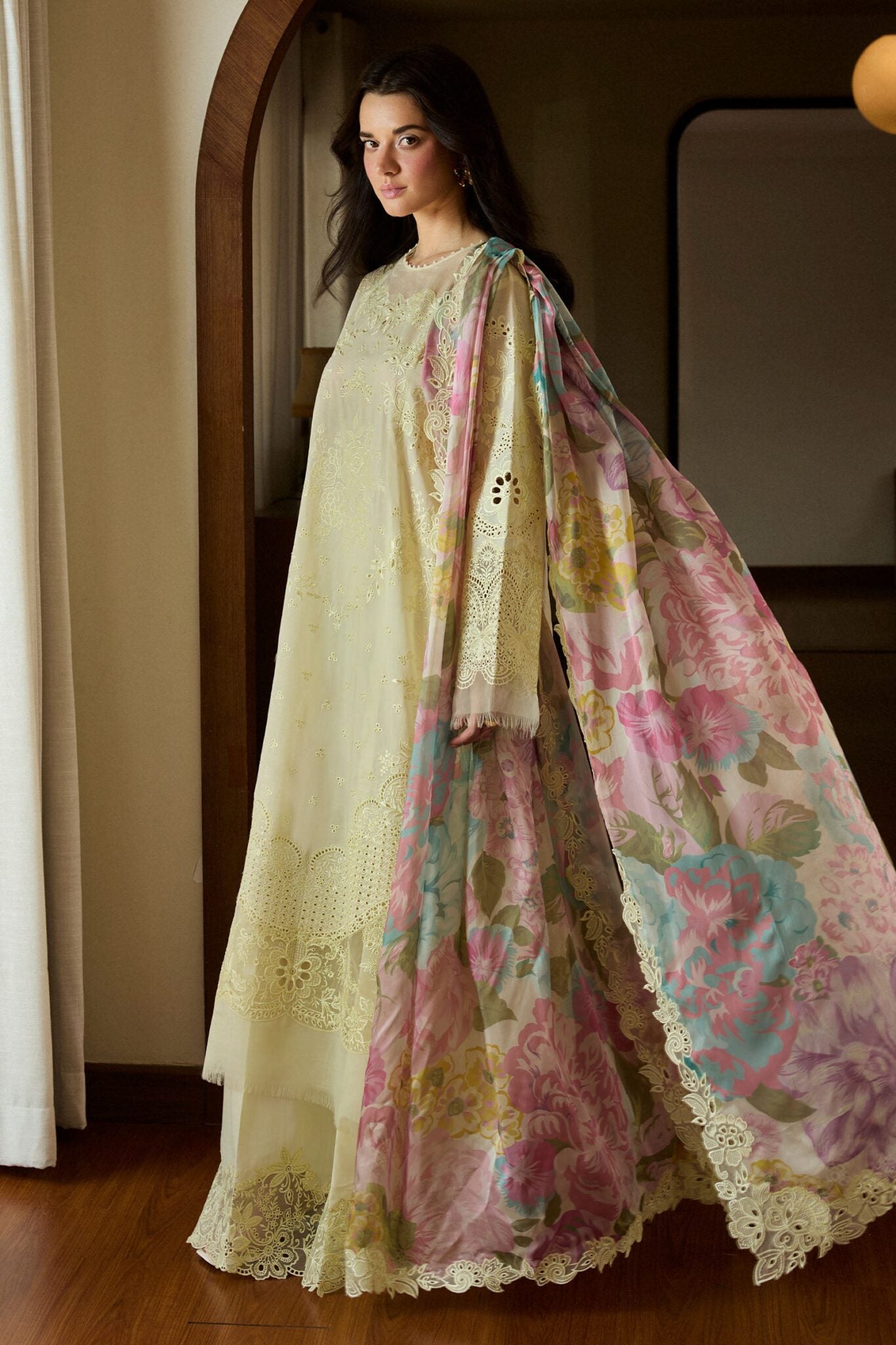 Zara Shahjahan luxury unstitched lawn suits 2025 | Satori | 1B