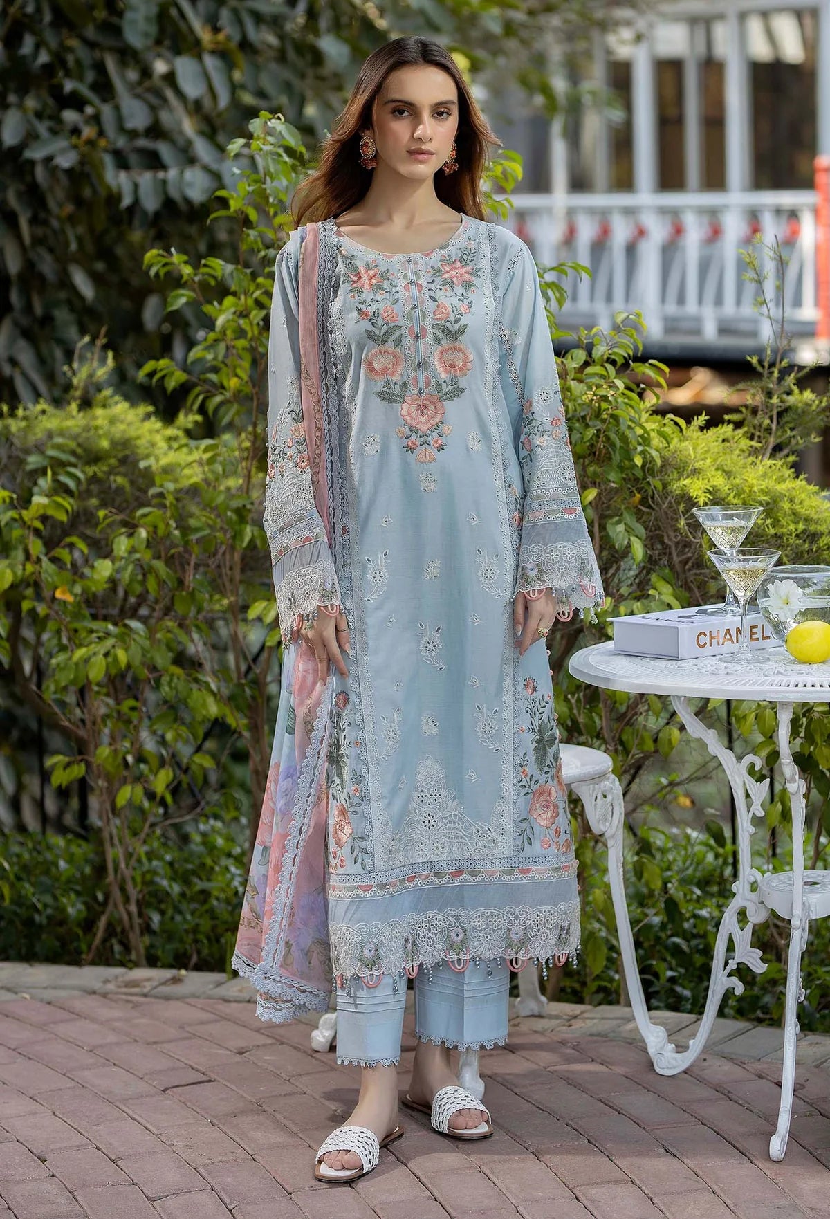 Adan Libas Gardenia Unstitched Lawn suits - D-2628