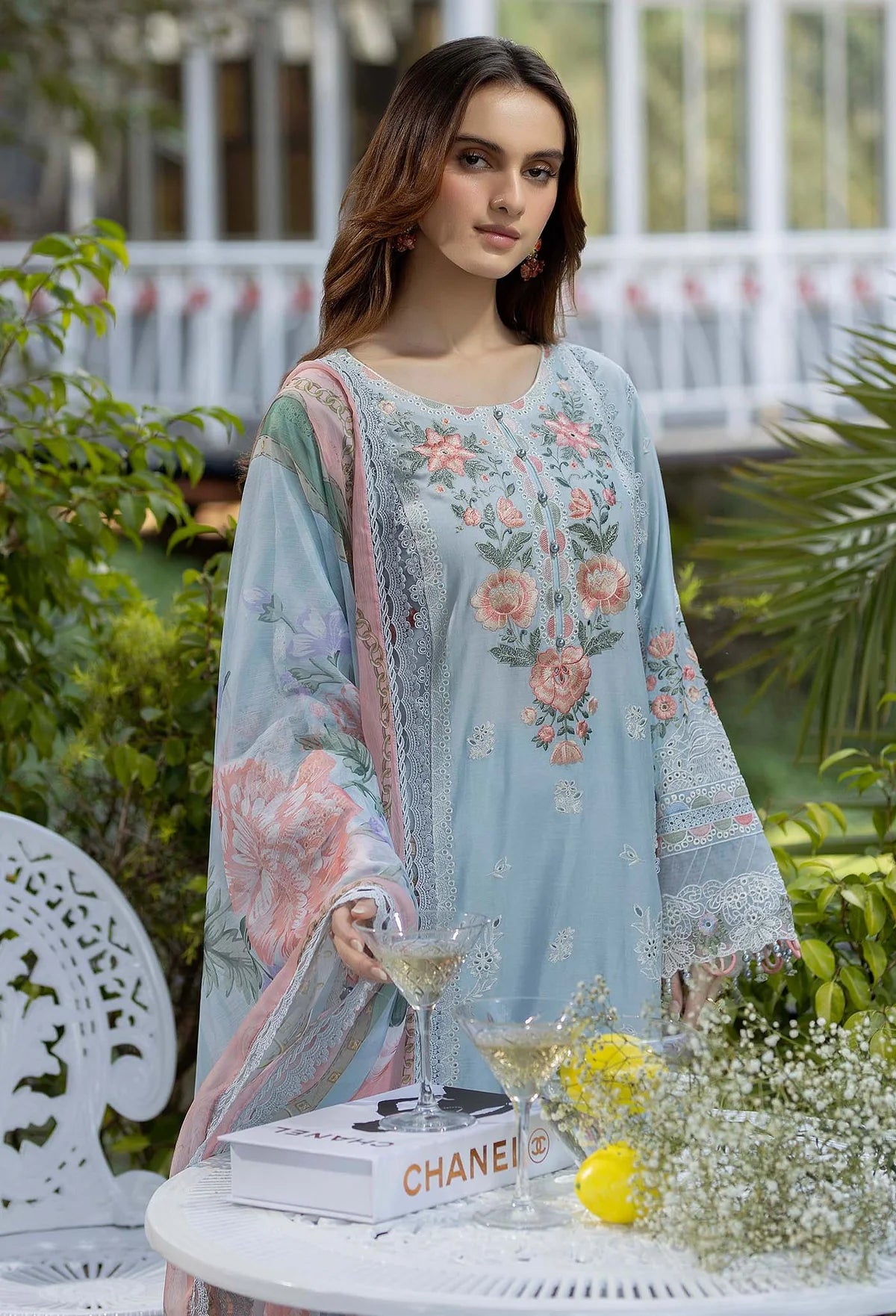 Adan Libas Gardenia Unstitched Lawn suits - D-2628