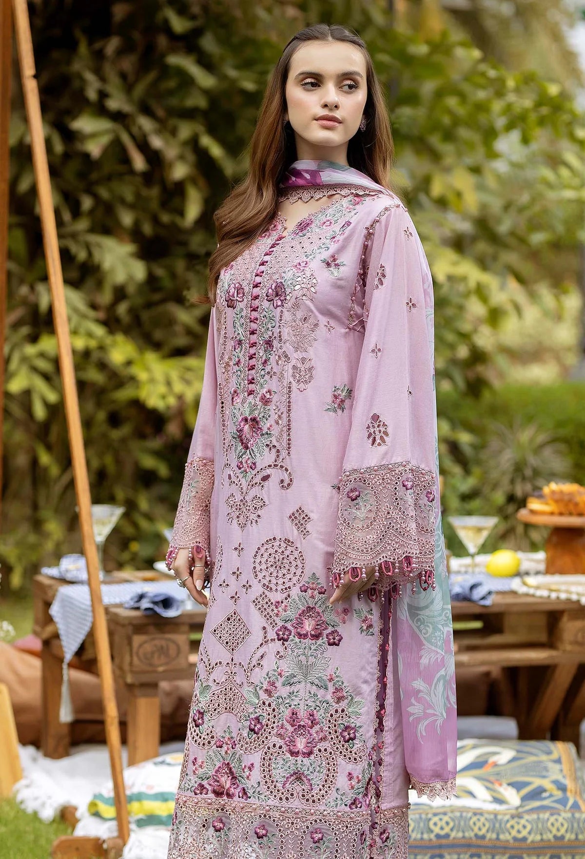 Adan Libas Gardenia Unstitched Lawn suits - D-2627