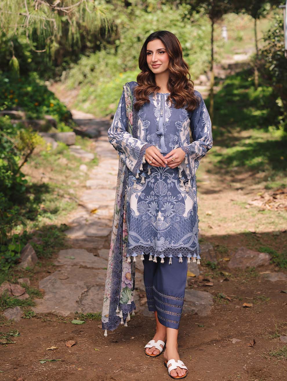 Jade Urbane Unstitched Lawn Suit with Chiffon Duppatta 2025 - 20728-A