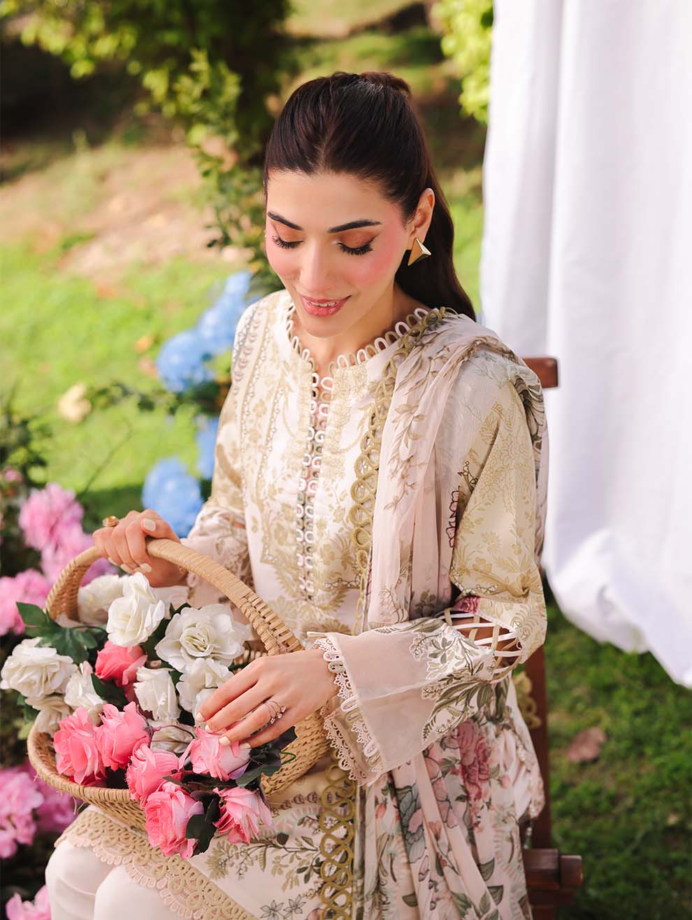 Jade Urbane Unstitched Lawn Suit with Chiffon Duppatta 2025 - 20731-B