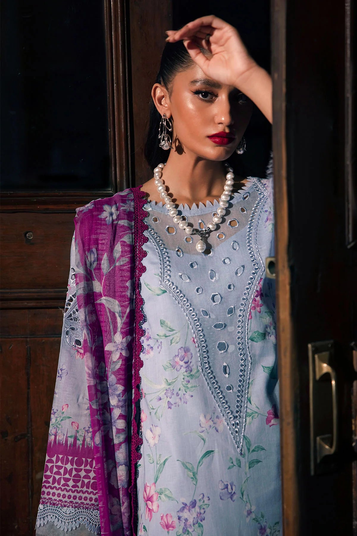 Nureh Glam Girl Unstiched lawn collection 2025 - GL-17