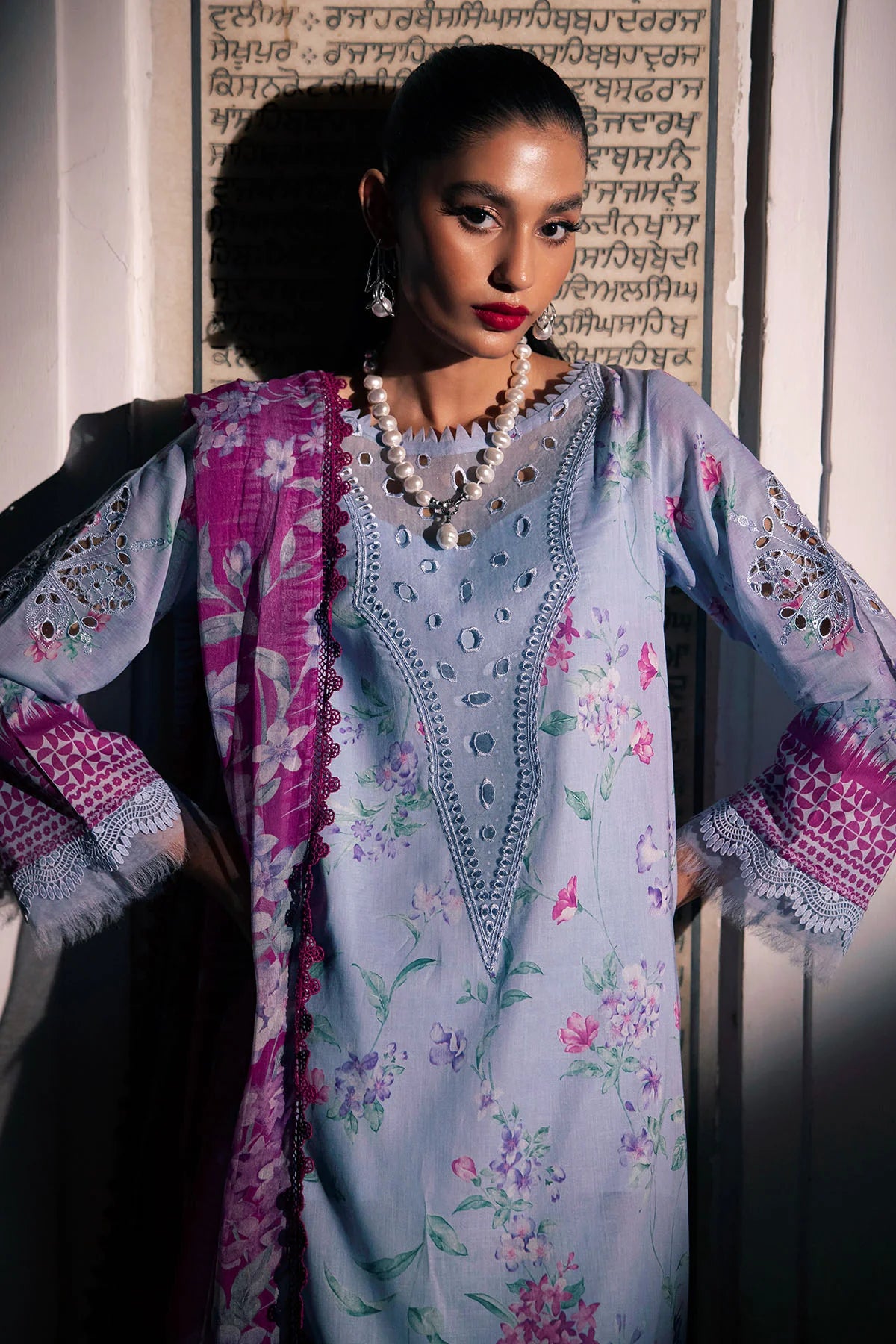 Nureh Glam Girl Unstiched lawn collection 2025 - GL-17