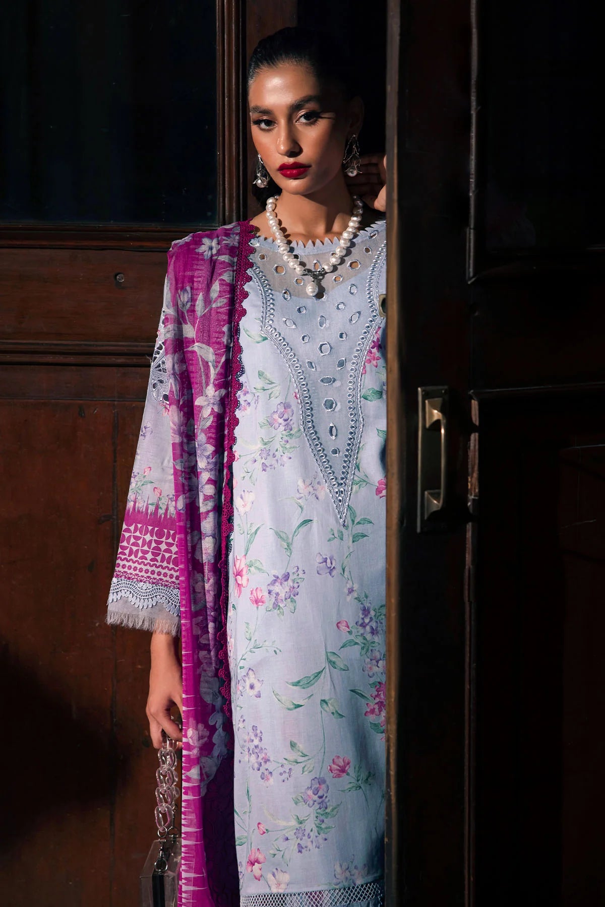 Nureh Glam Girl Unstiched lawn collection 2025 - GL-17