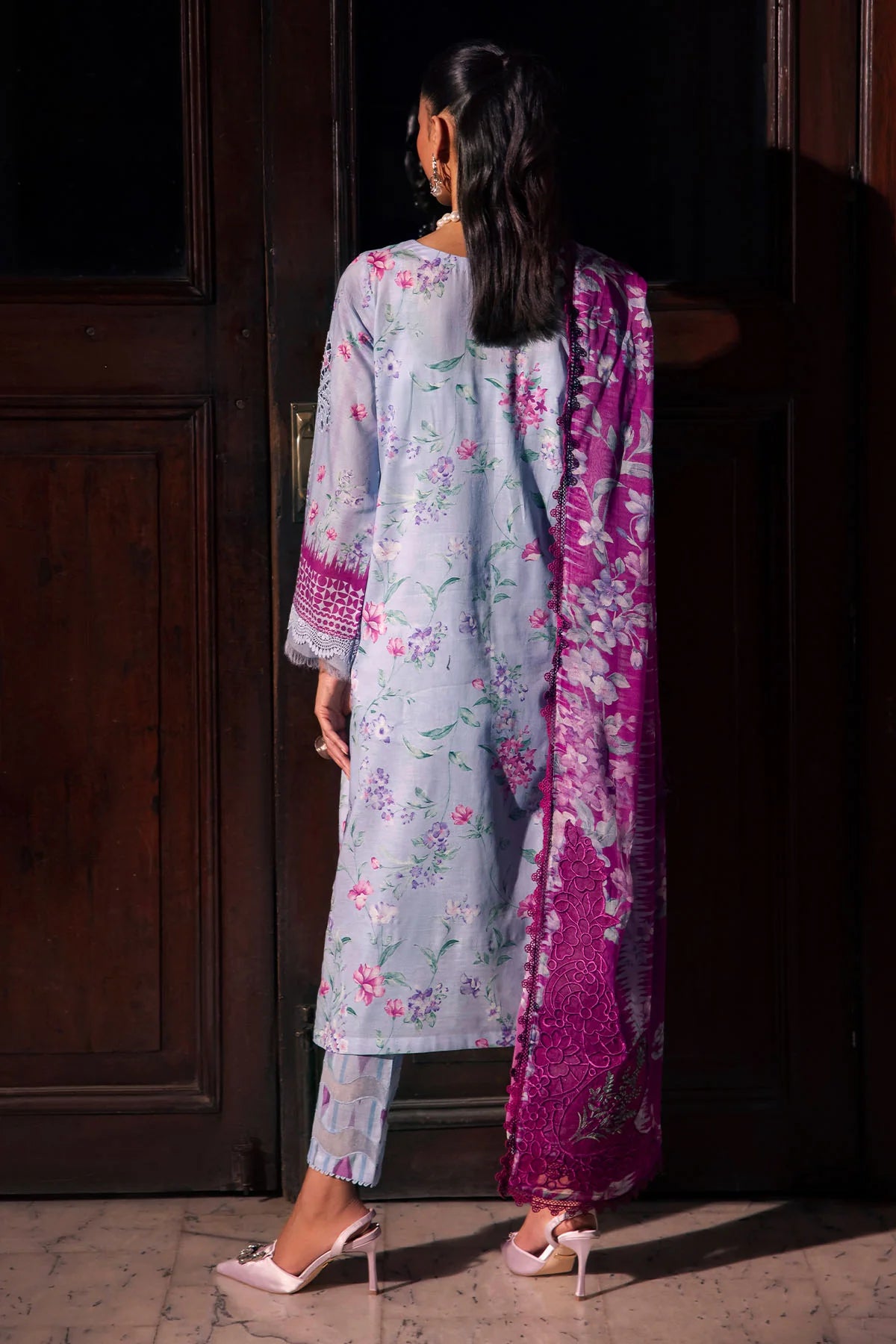 Nureh Glam Girl Unstiched lawn collection 2025 - GL-17