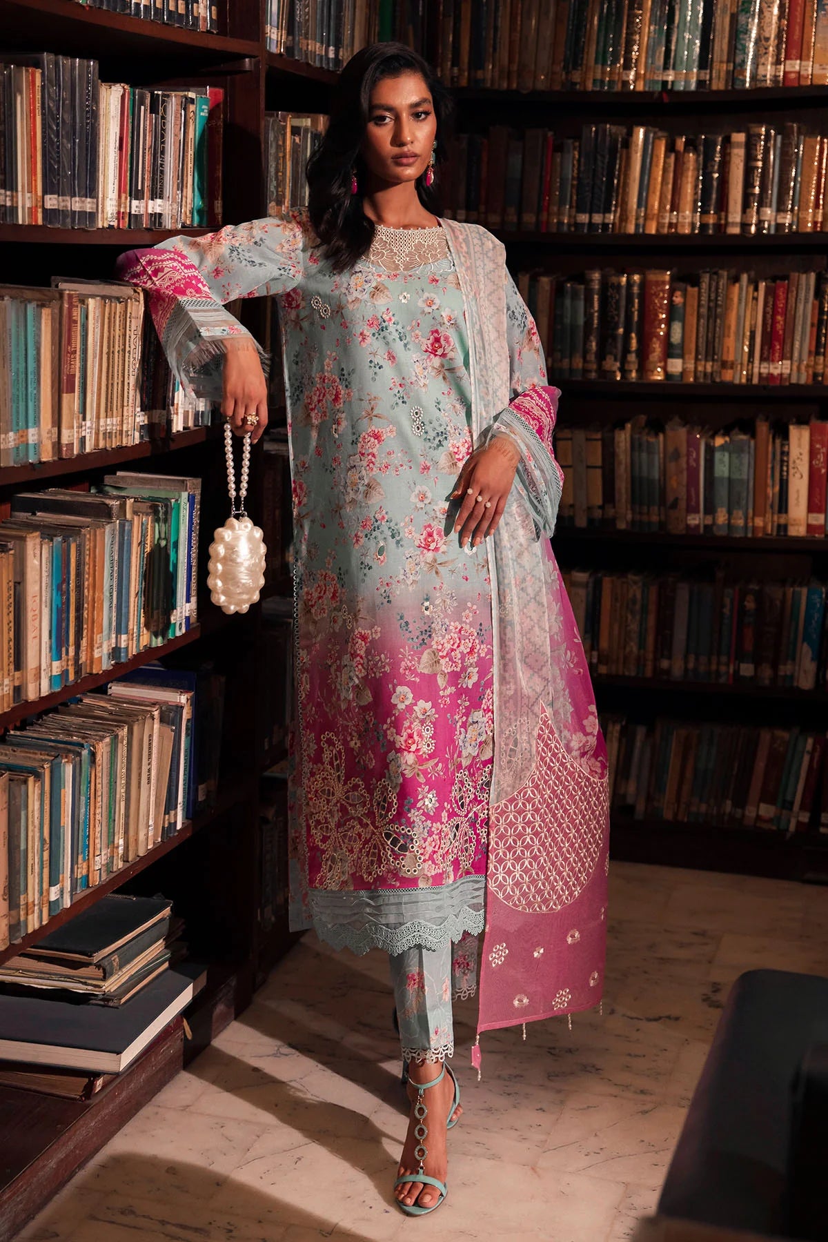 Nureh Glam Girl Unstiched lawn collection 2025 - GL-16