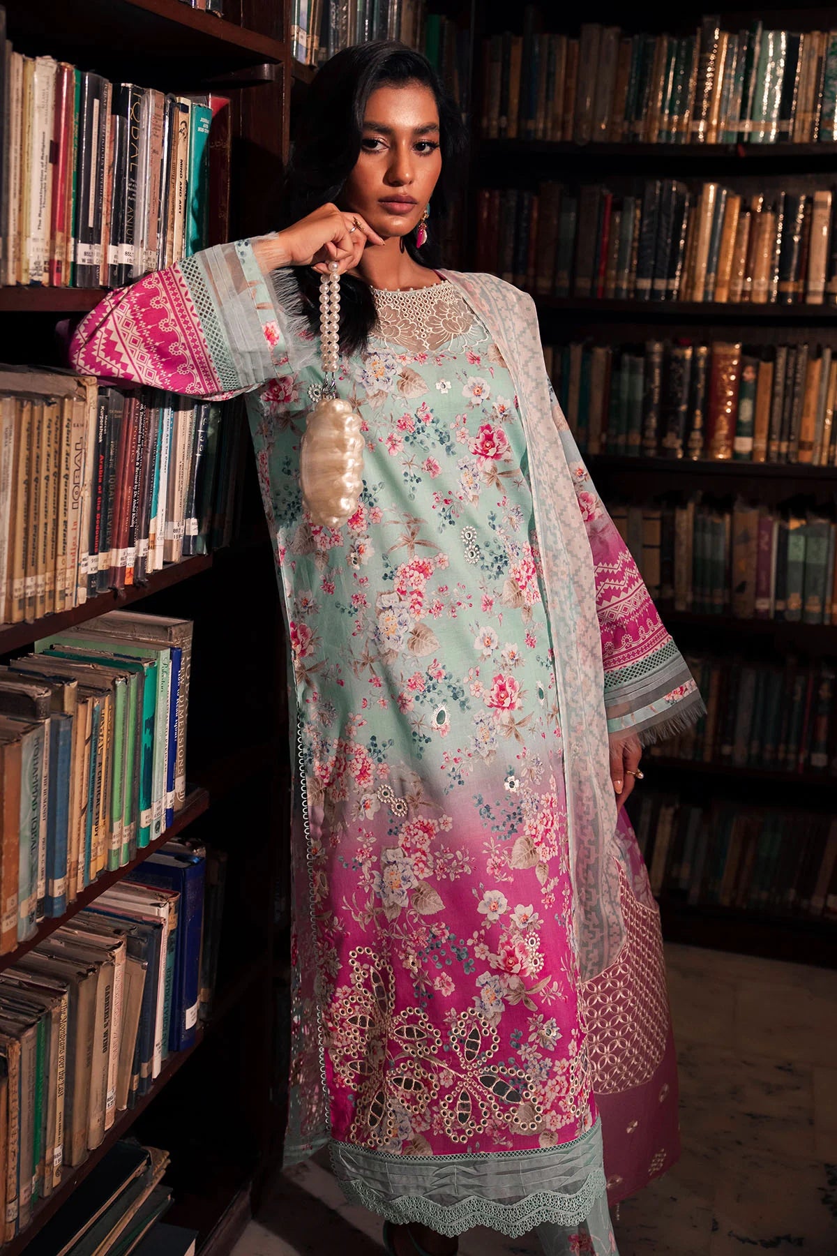Nureh Glam Girl Unstiched lawn collection 2025 - GL-16