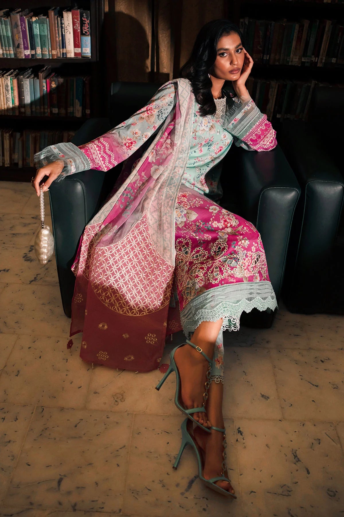 Nureh Glam Girl Unstiched lawn collection 2025 - GL-16