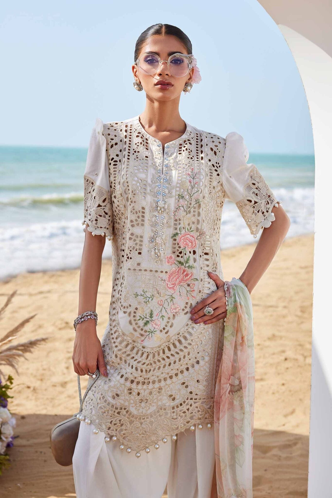 Maria B Eid Luxury Unstitched Lawn Suits 2025 - EID LAWN-25-07