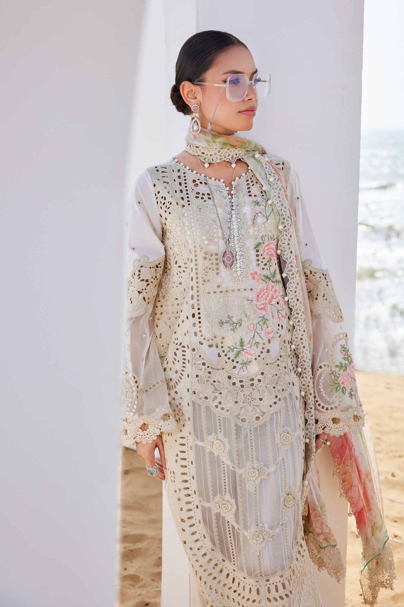 Maria B Eid Luxury Unstitched Lawn Suits 2025 - EID LAWN-25-07