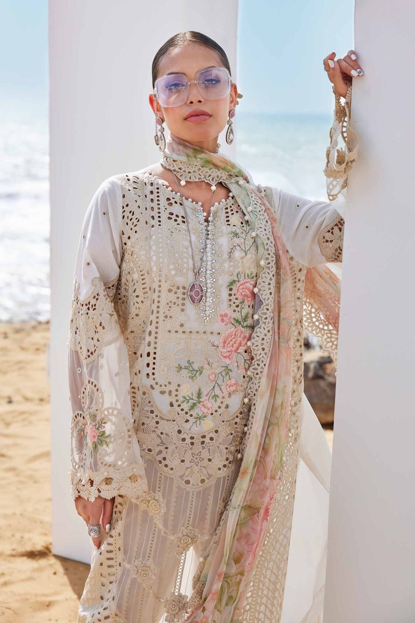 Maria B Eid Luxury Unstitched Lawn Suits 2025 - EID LAWN-25-07