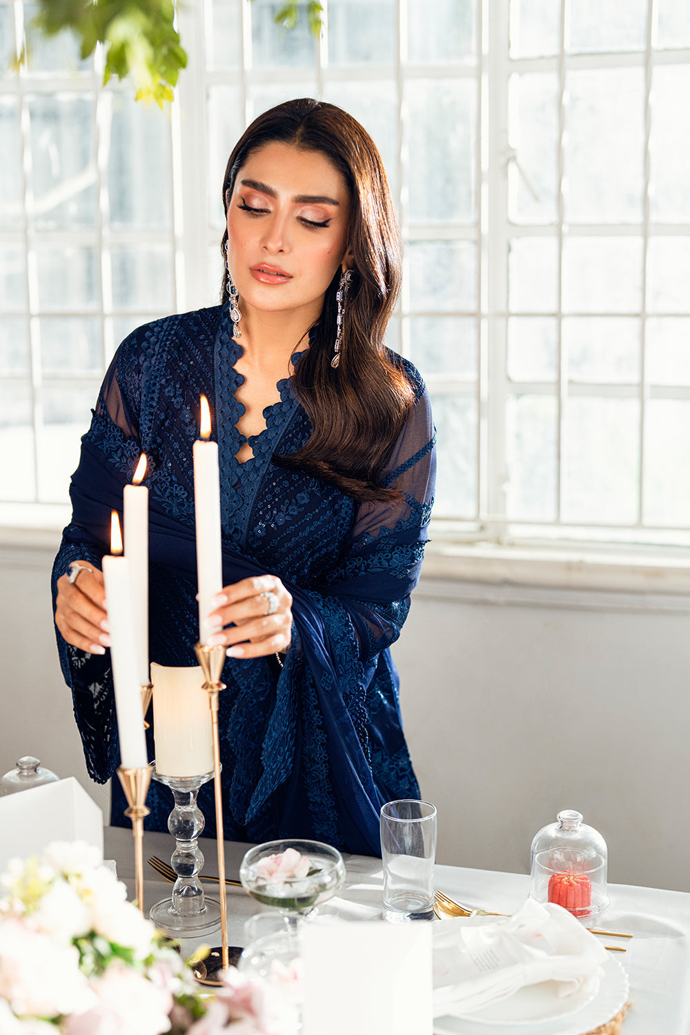 Azure Luxe Eid Drop 3 Chiffon Collection 2025 - Imperial Midnight