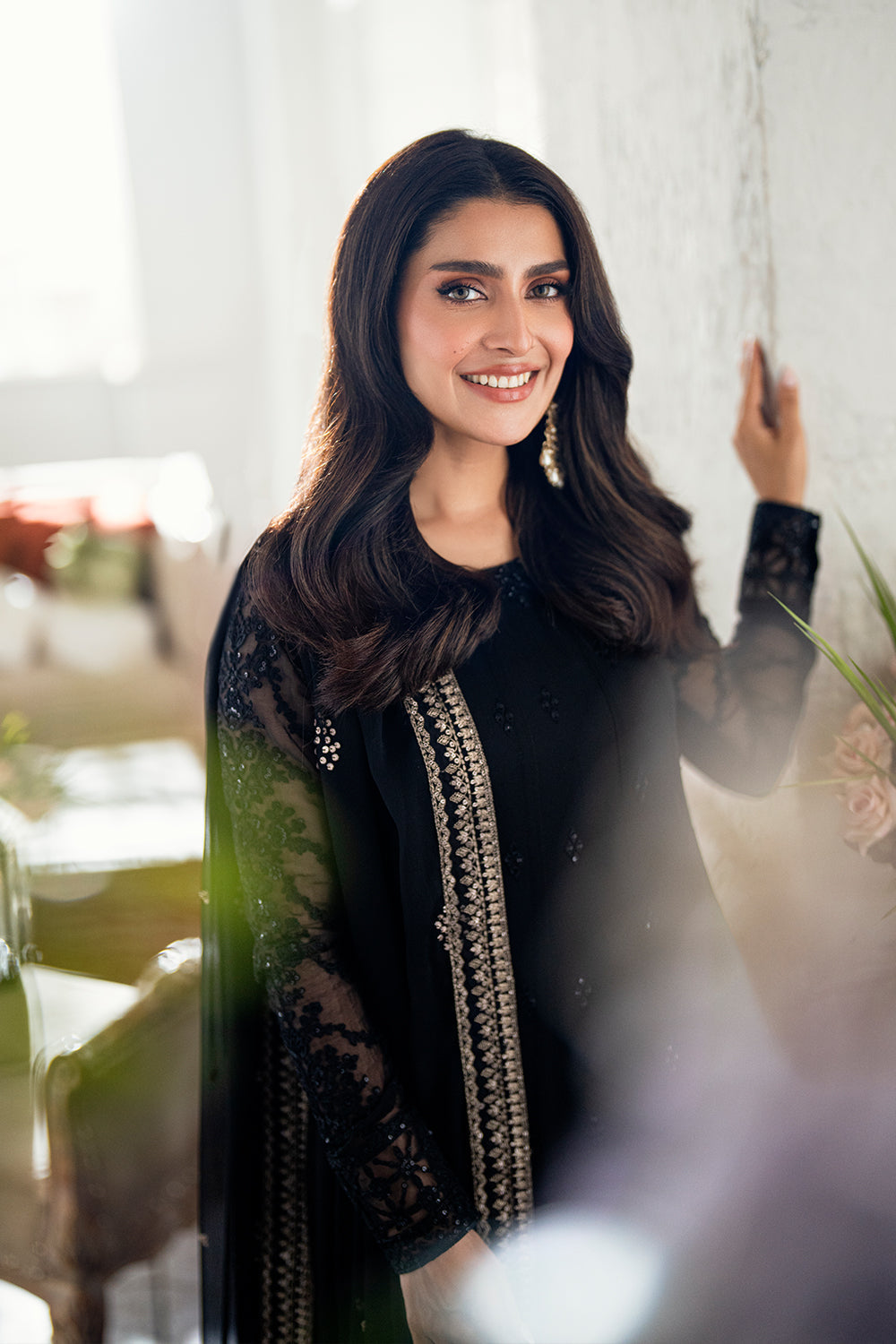 Azure Luxe Eid Drop 3 Chiffon Collection 2025 - Caviar Noir