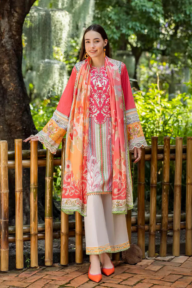 Roheenaz Ethereal Bloom Lawn Suits 2025 - 3A - Roselle