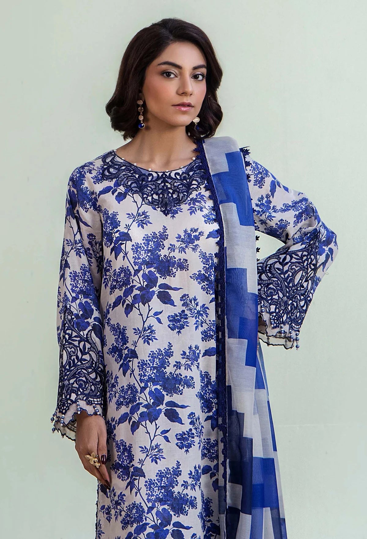 Adan Libas Prints Unstitched Lawn Suits - 2719