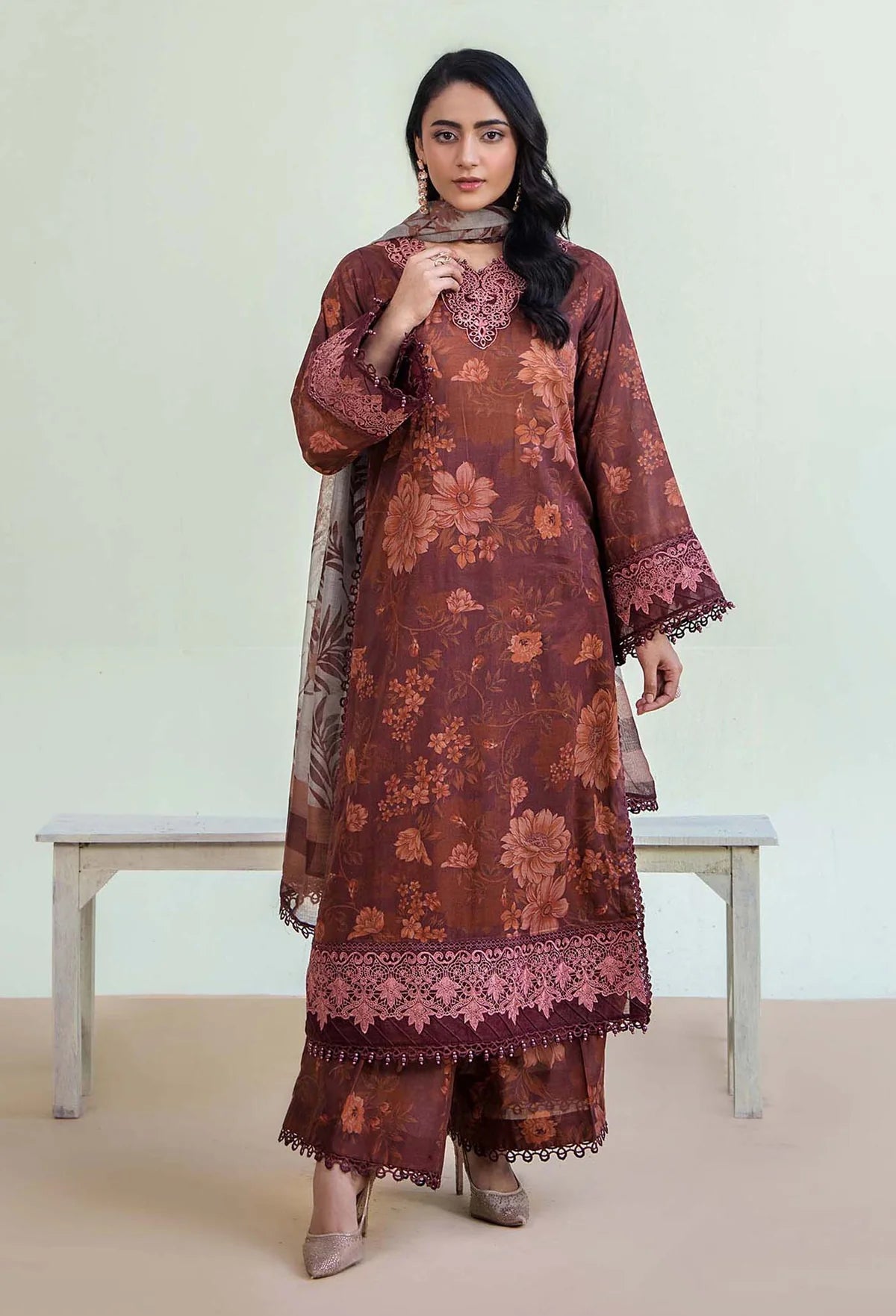 Adan Libas Prints Unstitched Lawn Suits - 2718
