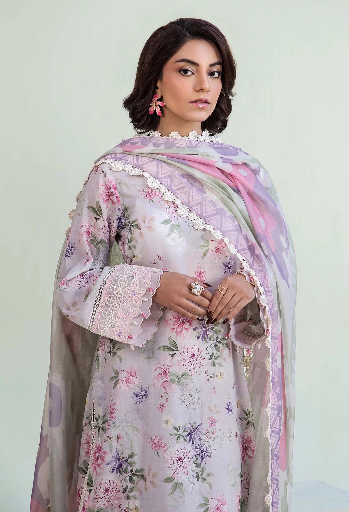 Adan Libas Prints Unstitched Lawn Suits - 2716