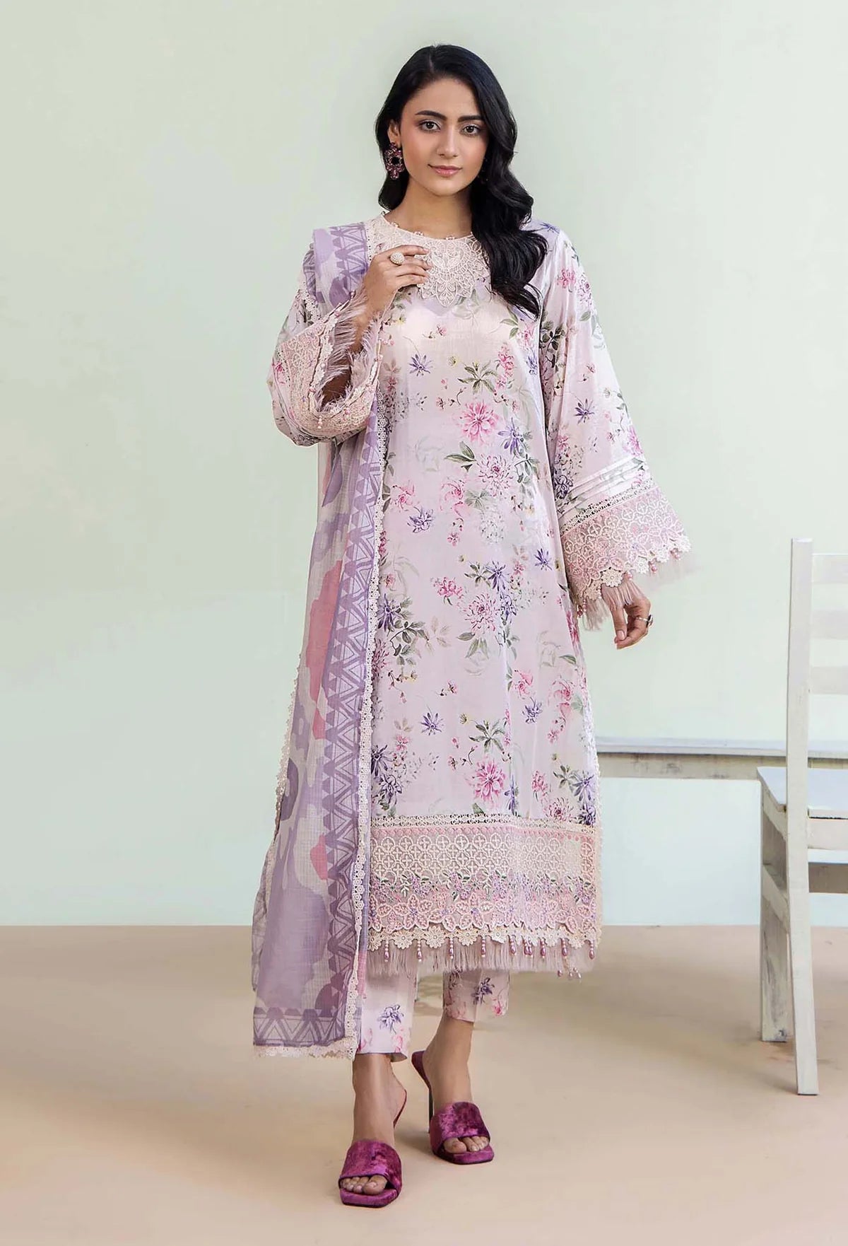 Adan Libas Prints Unstitched Lawn Suits - 2715