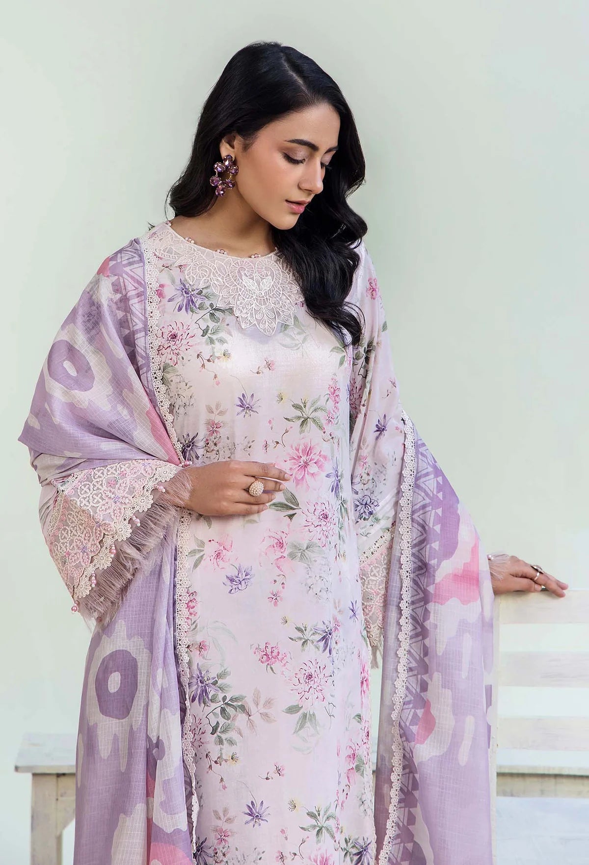 Adan Libas Prints Unstitched Lawn Suits - 2715