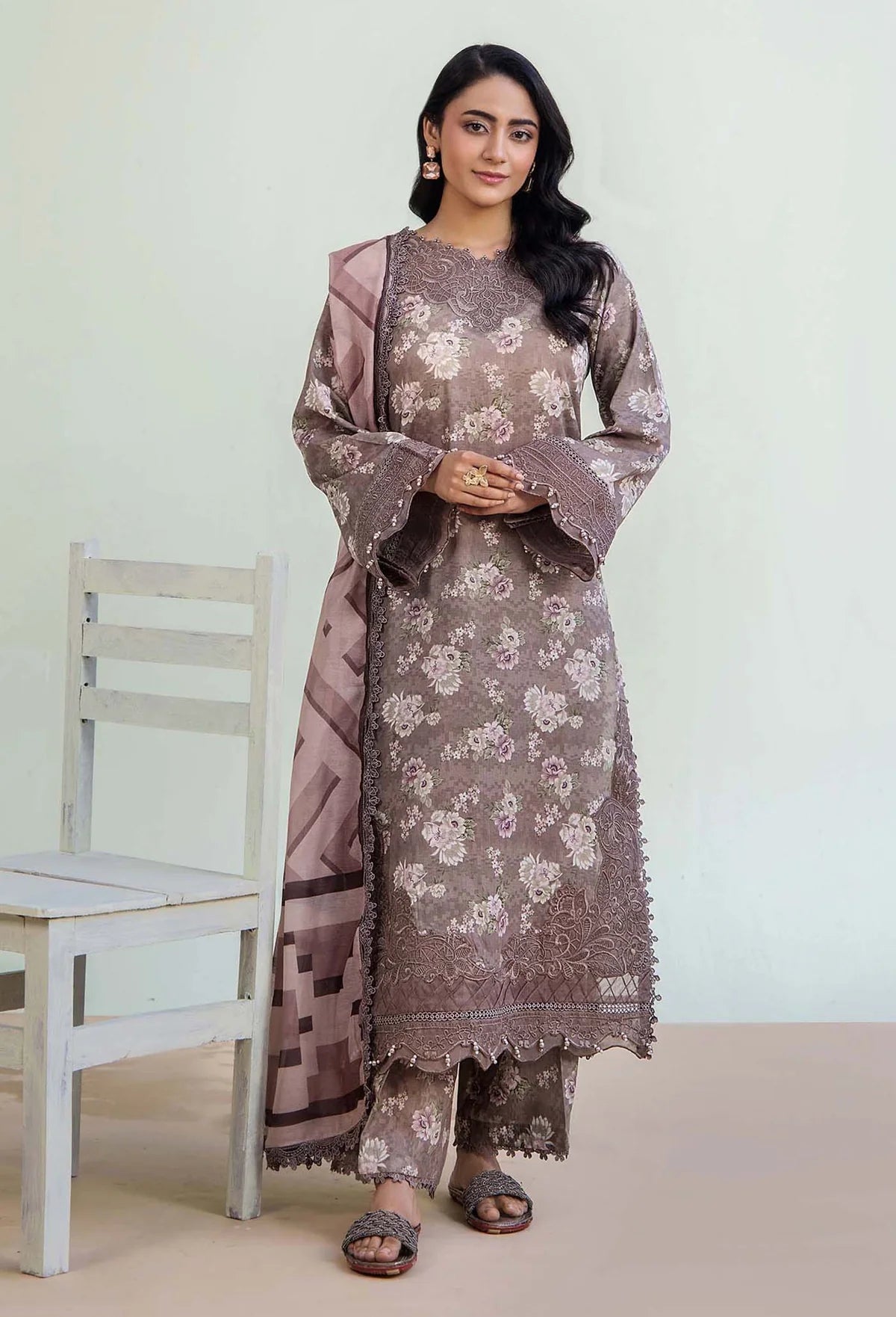 Adan Libas Prints Unstitched Lawn Suits - 2713