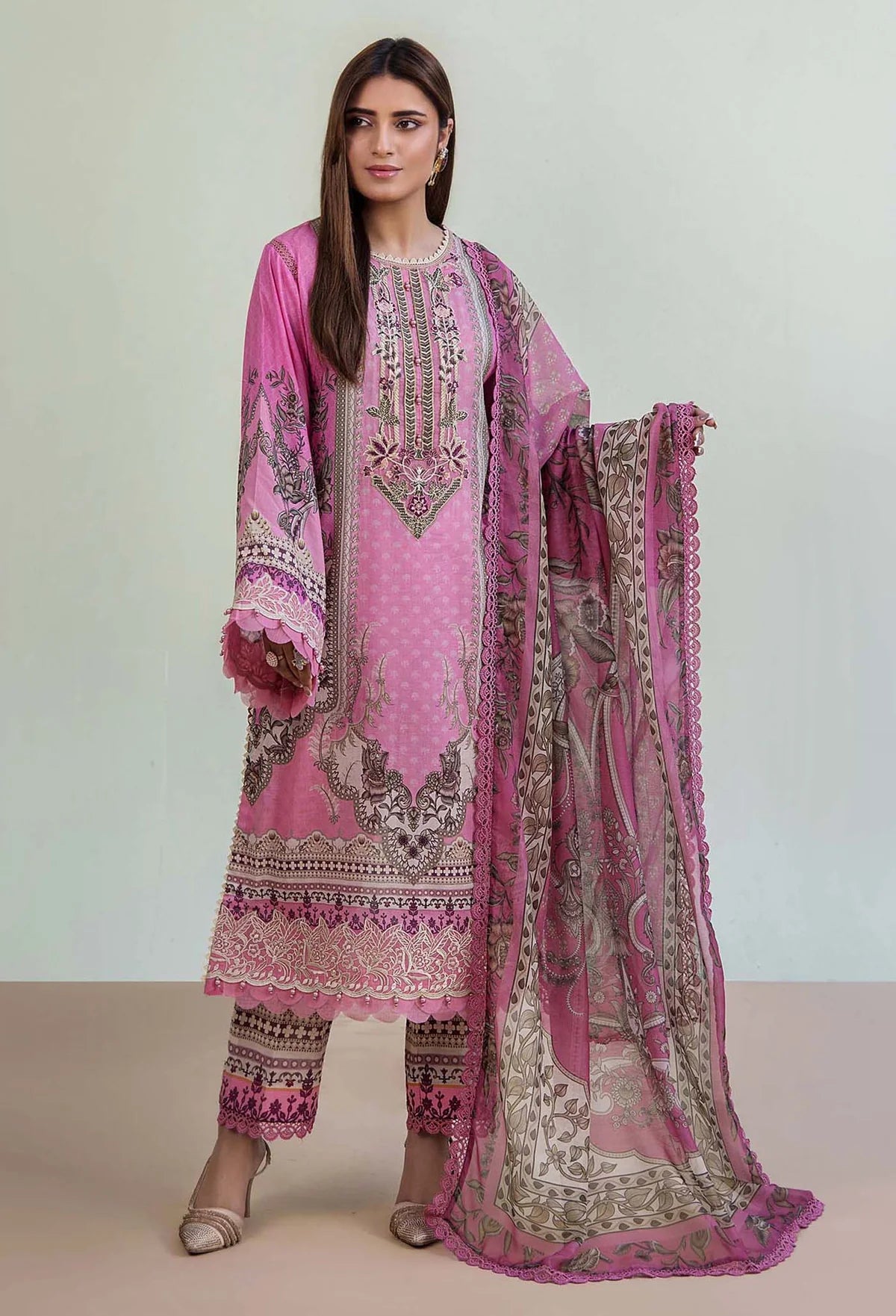 Adan Libas Prints Unstitched Lawn Suits - 2712