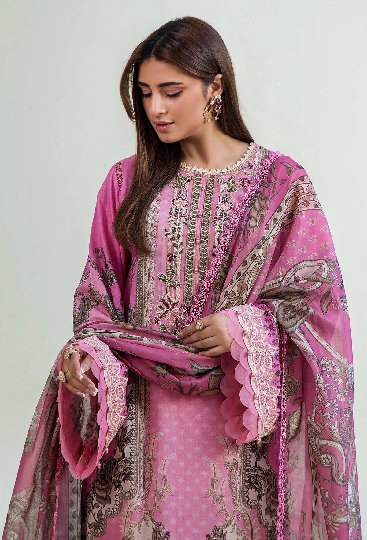 Adan Libas Prints Unstitched Lawn Suits - 2712