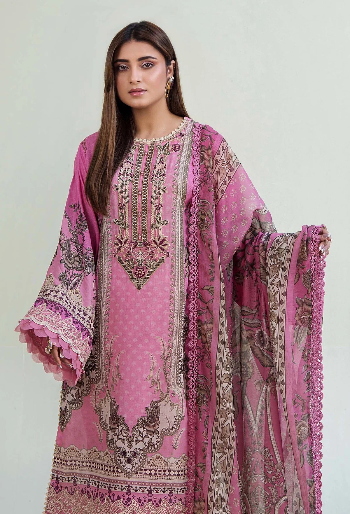 Adan Libas Prints Unstitched Lawn Suits - 2712