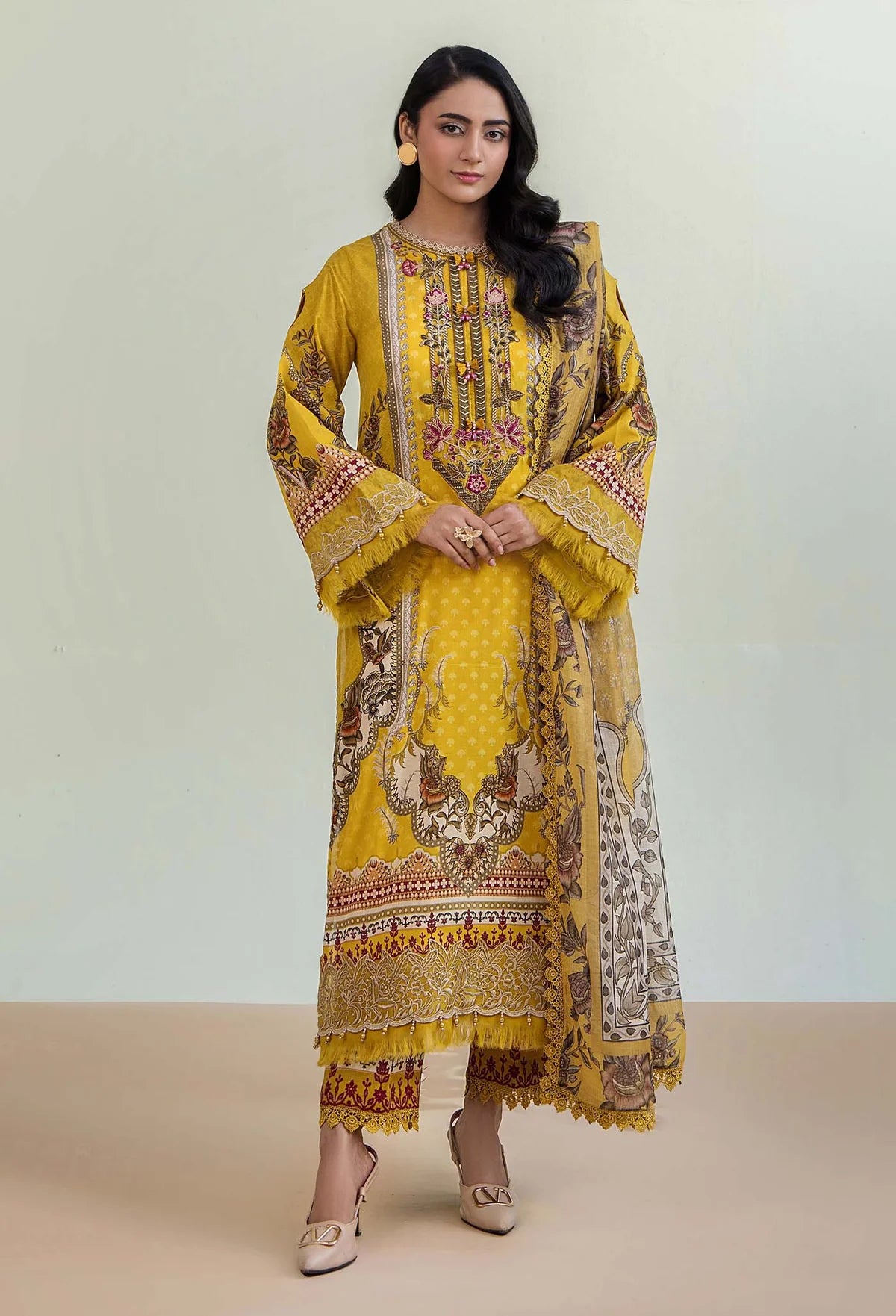 Adan Libas Prints Unstitched Lawn Suits - 2711