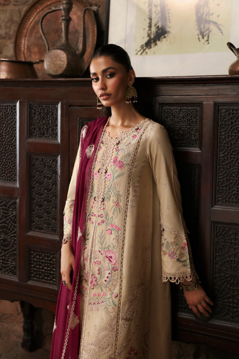 Qalamkar Qlinekari Linen Suits | 2024 | LM-01