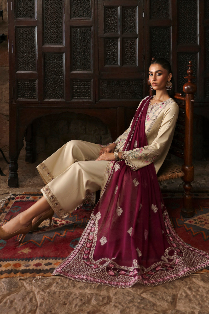Qalamkar Qlinekari Linen Suits | 2024 | LM-01