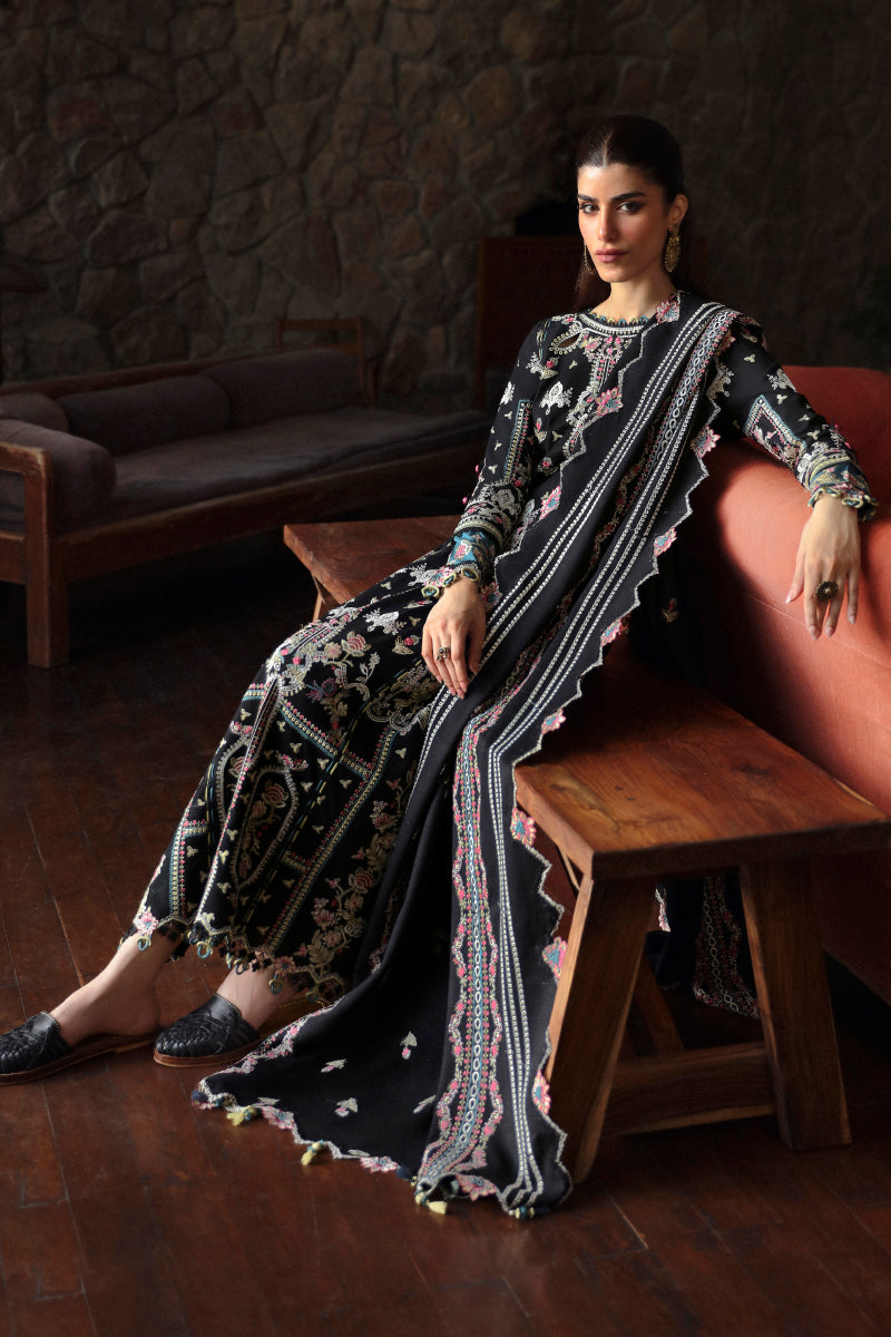 Qalamkar Qlinekari Linen Suits | 2024 | LM-02