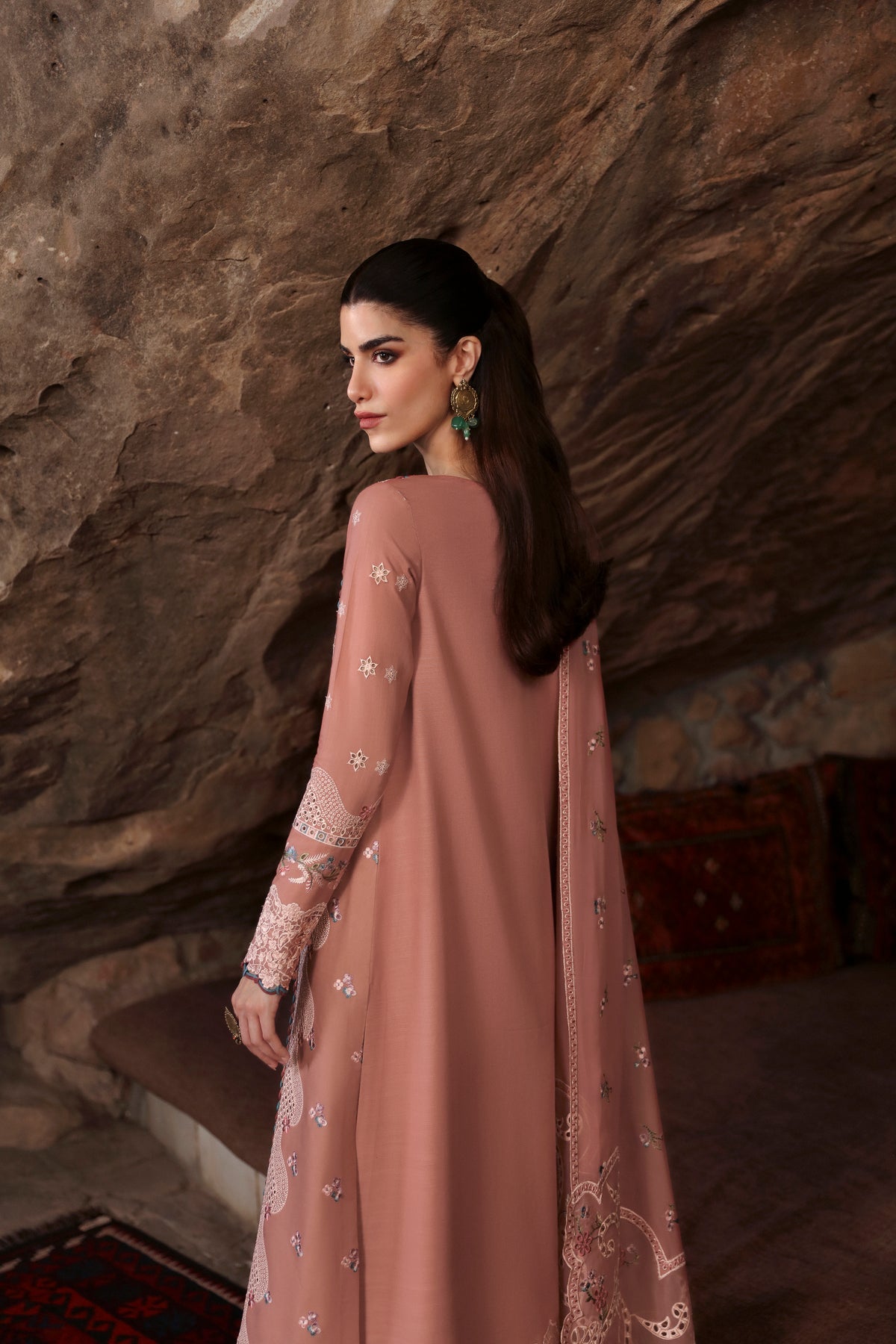 Qalamkar Qlinekari Linen Suits | 2024 | LM-03