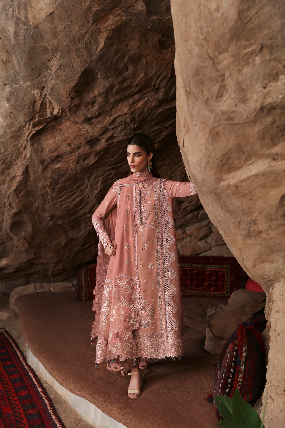 Qalamkar Qlinekari Linen Suits | 2024 | LM-03
