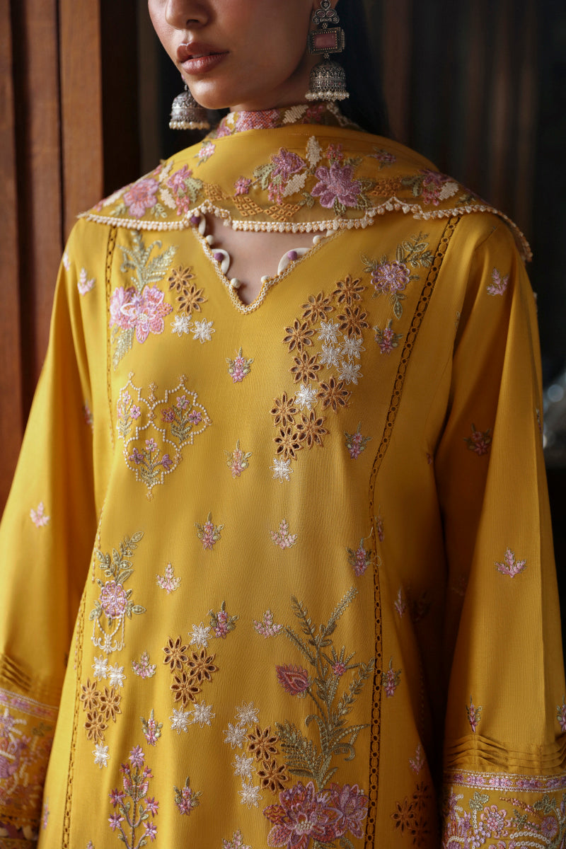 Qalamkar Qlinekari Linen Suits | 2024 | LM-04