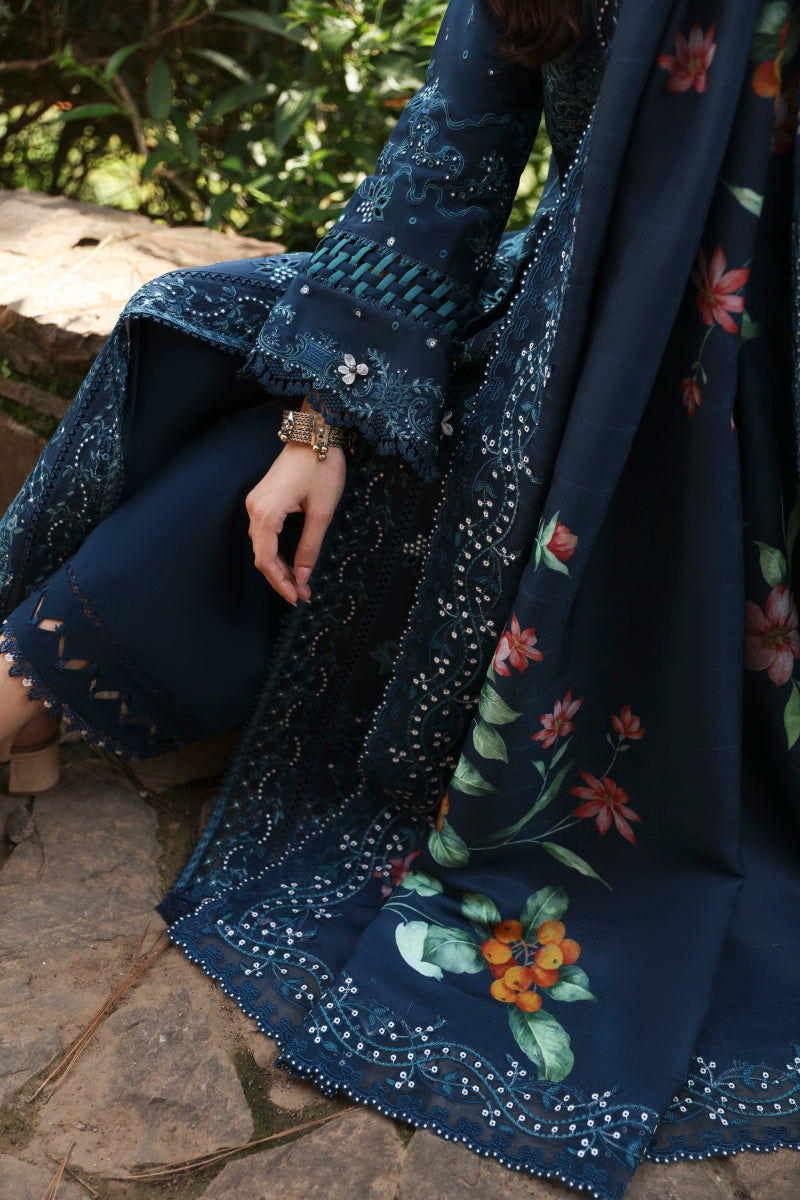Qalamkar Qlinekari Linen Suits | 2024 | LM-10