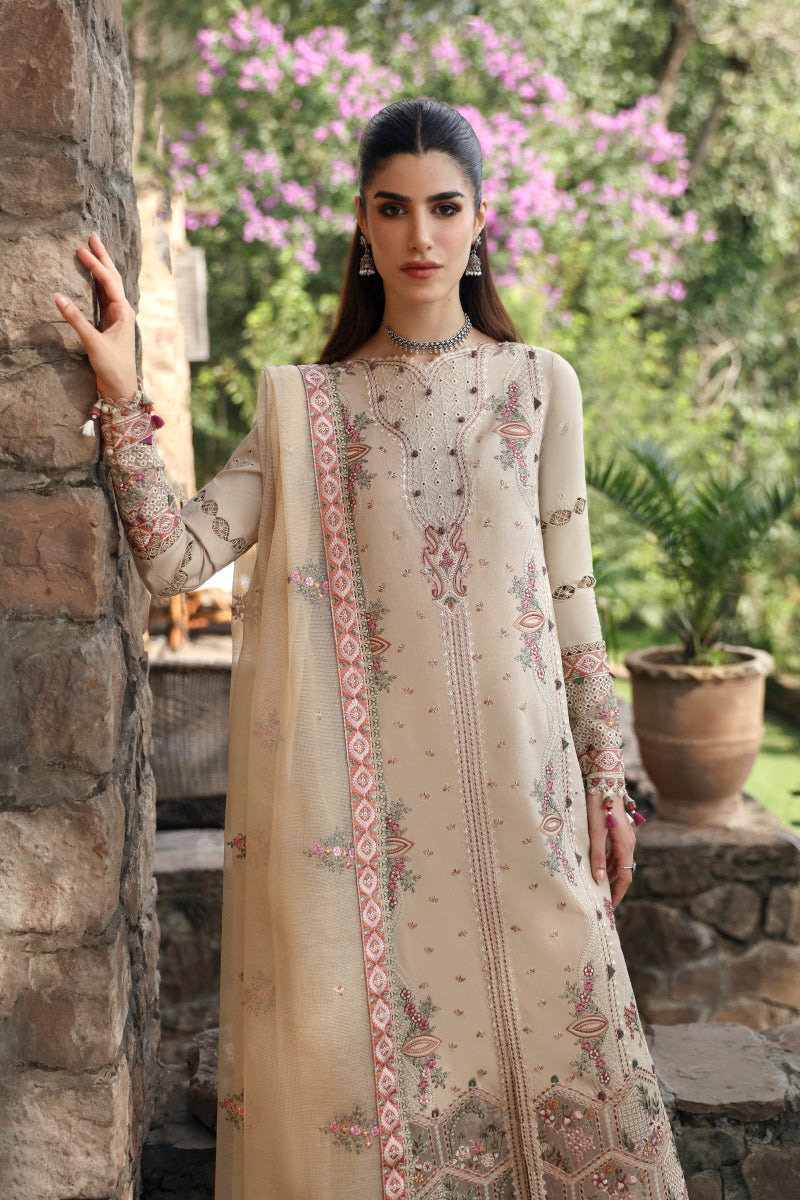 Qalamkar Qlinekari Linen Suits | 2024 | LM-11
