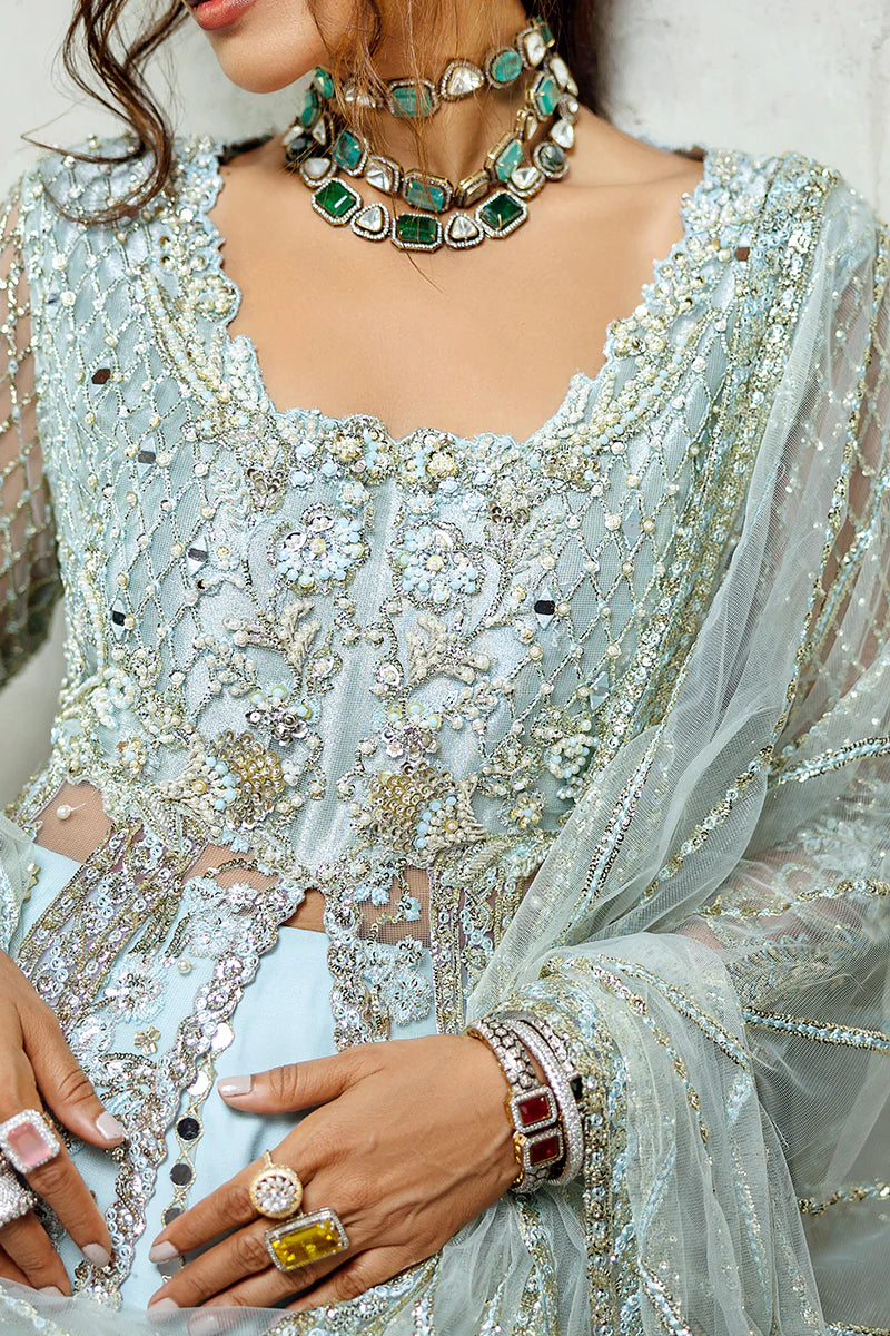 Mushq Stardust | Unstitched Wedding Suits Collection - 2024 - Silver Screen