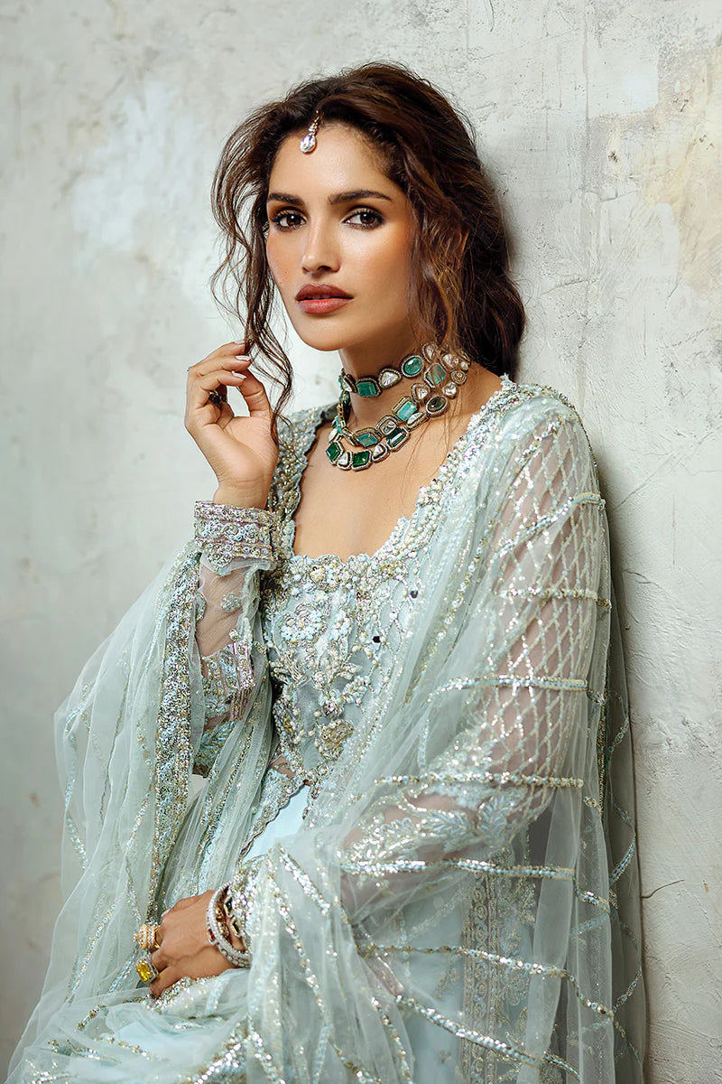 Mushq Stardust | Unstitched Wedding Suits Collection - 2024 - Silver Screen