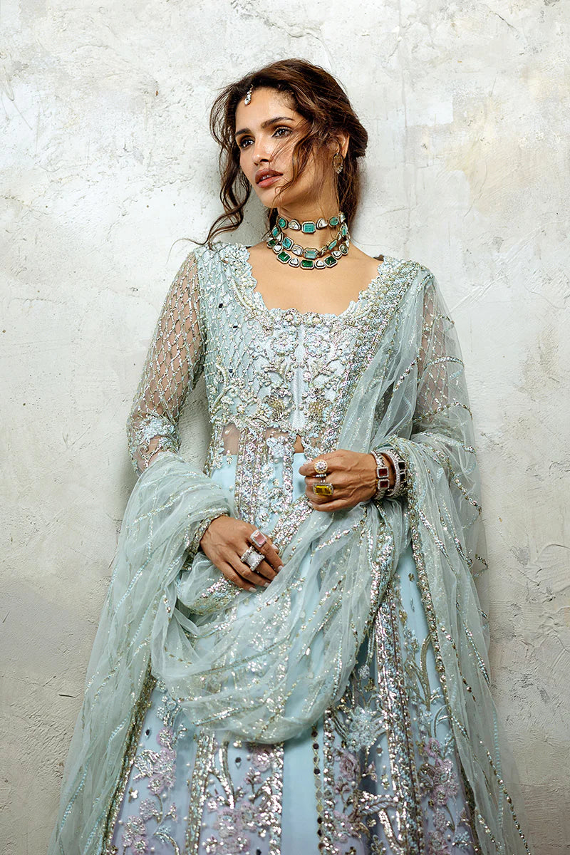 Mushq Stardust | Unstitched Wedding Suits Collection - 2024 - Silver Screen