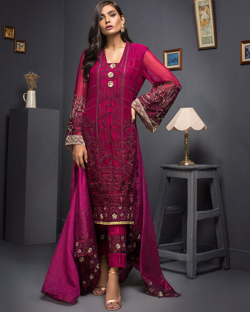 Kalyan Festive Chiffon Embroidered Collection Salwar Suit DN 10