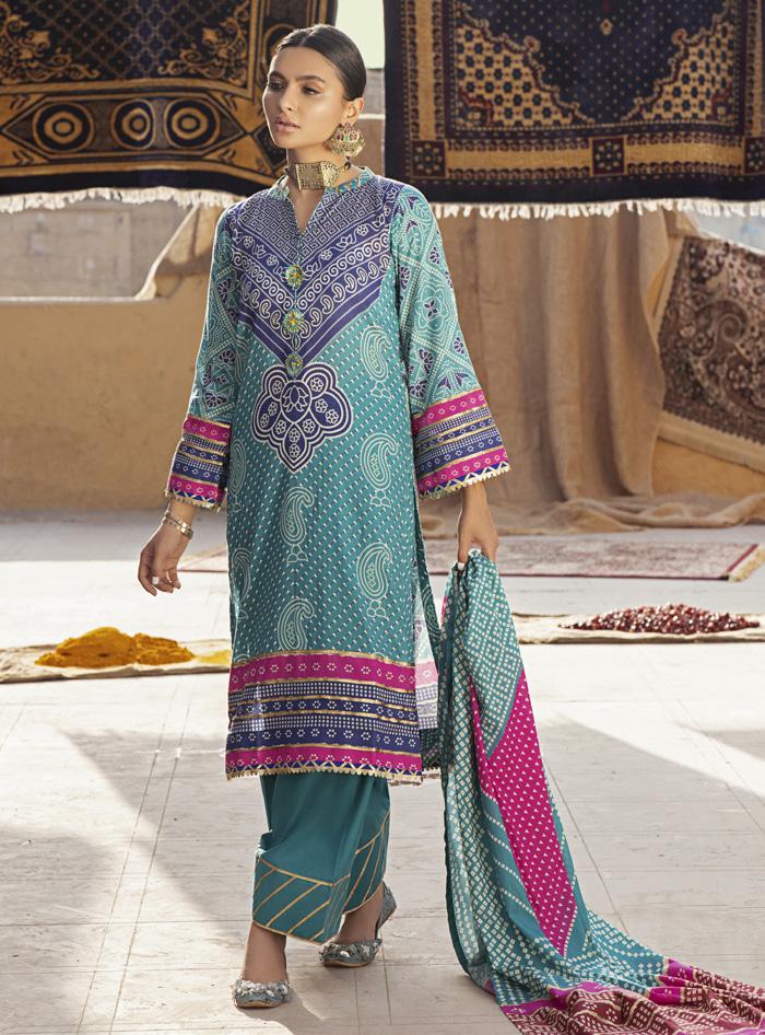 Monsoon Chunri Lawn by Al Zohaib 2022 - 3C