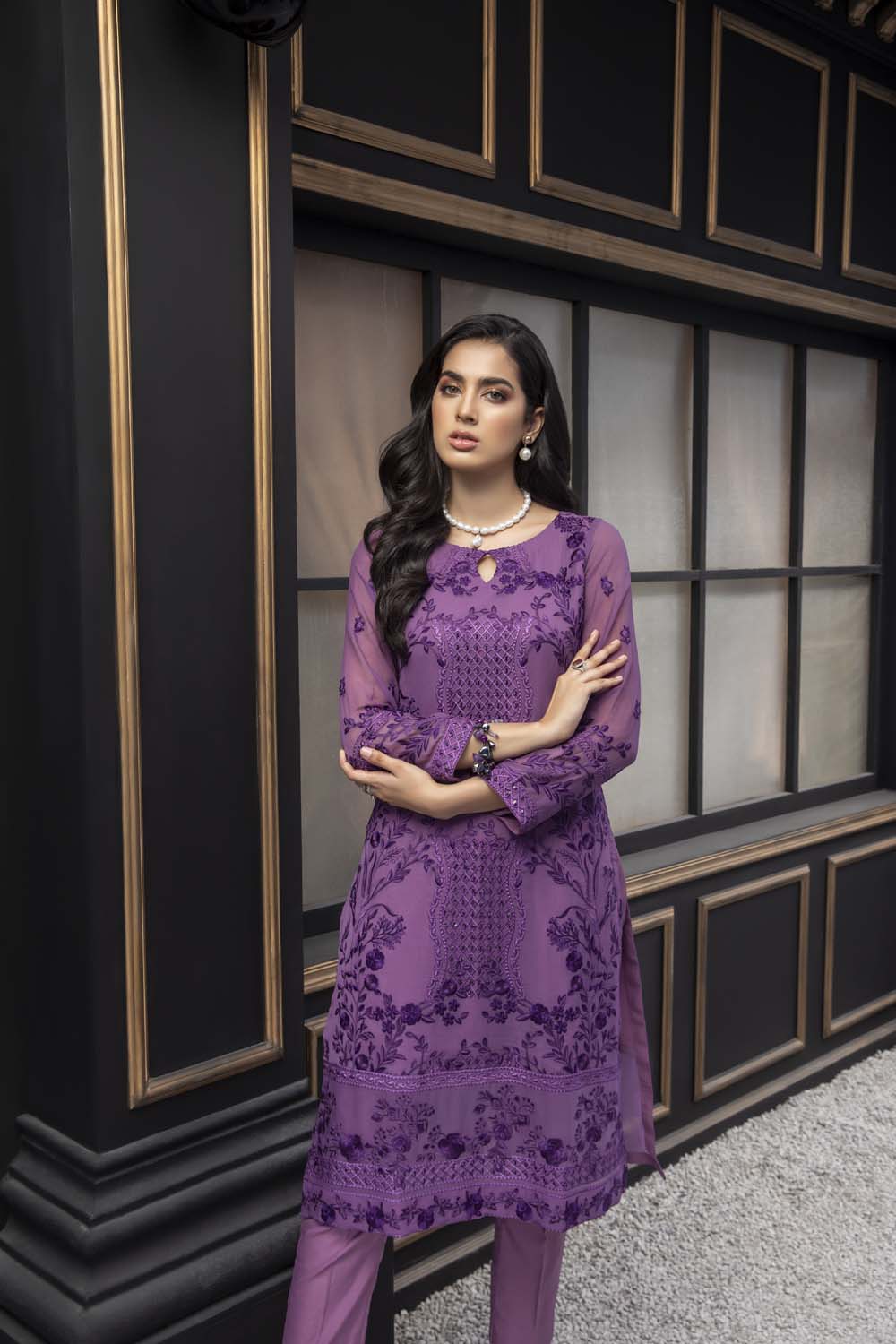 Azure luxury kurti - Bell Flower
