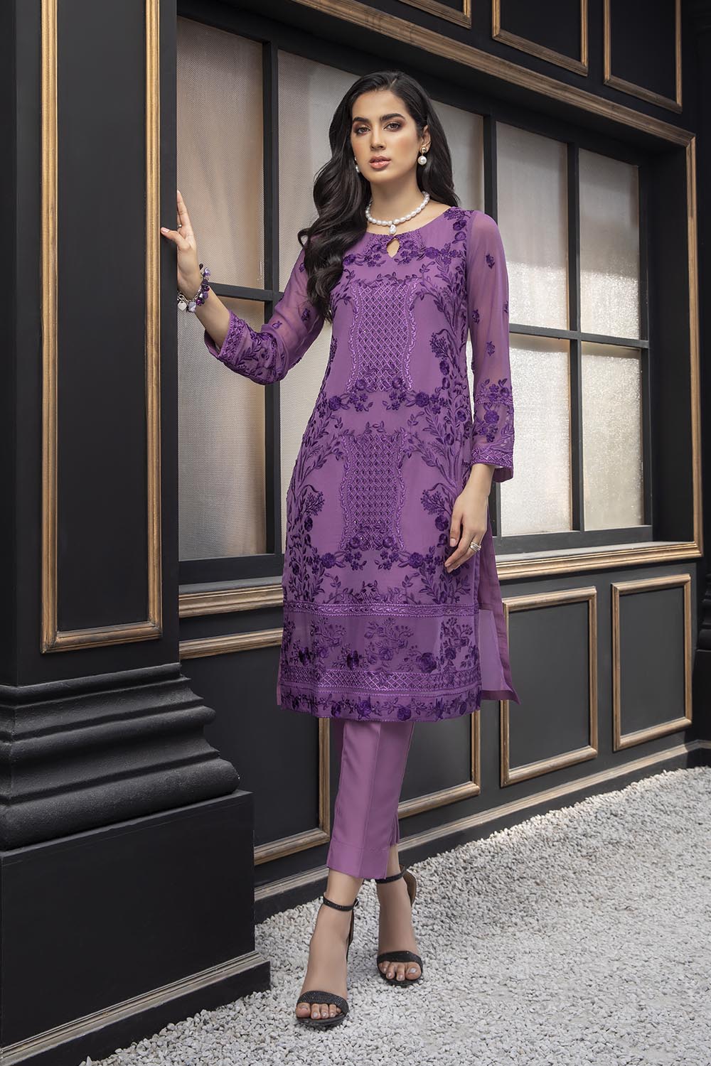 Azure luxury kurti - Bell Flower